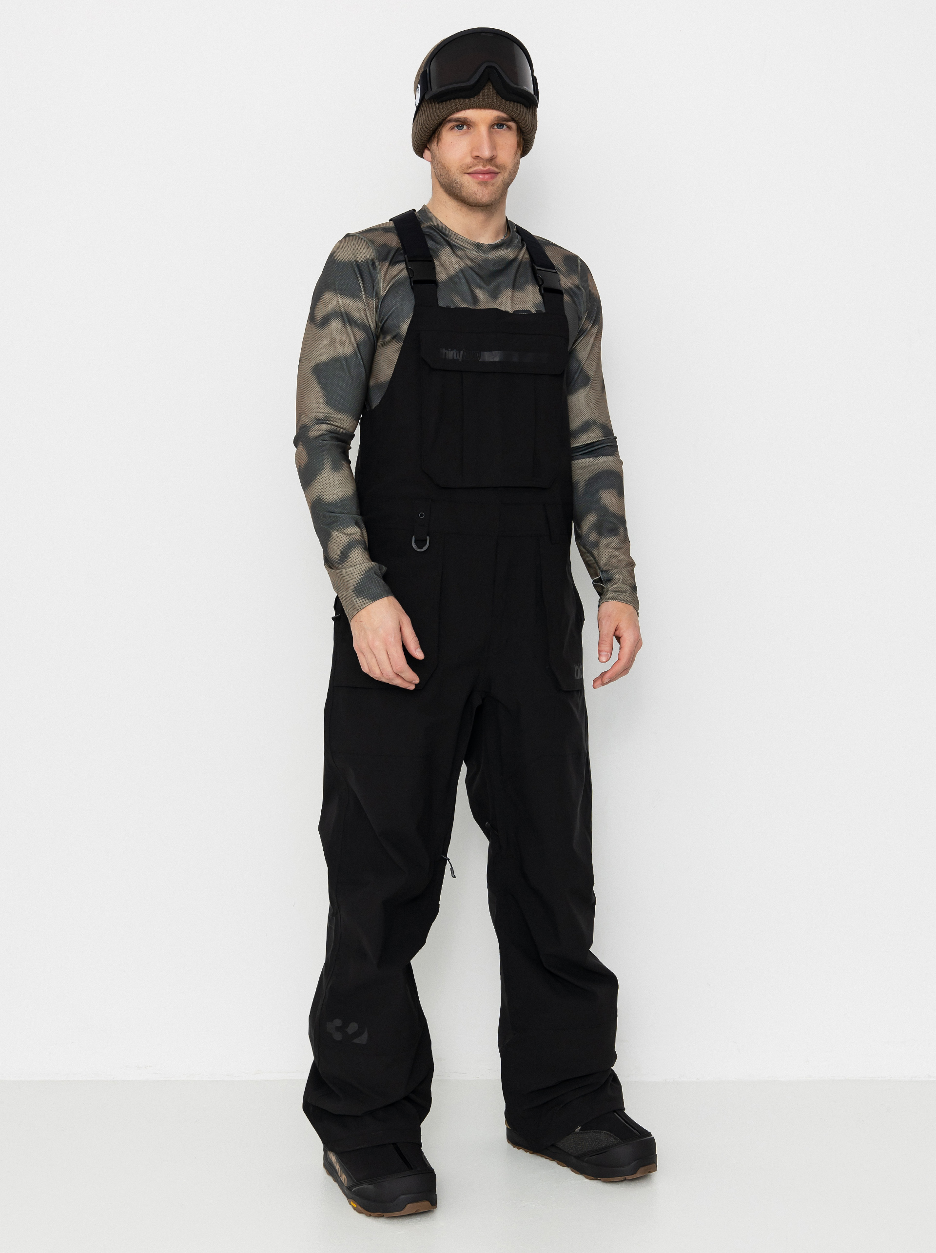 Męskie Spodnie snowboardowe ThirtyTwo Basement Bib (black)