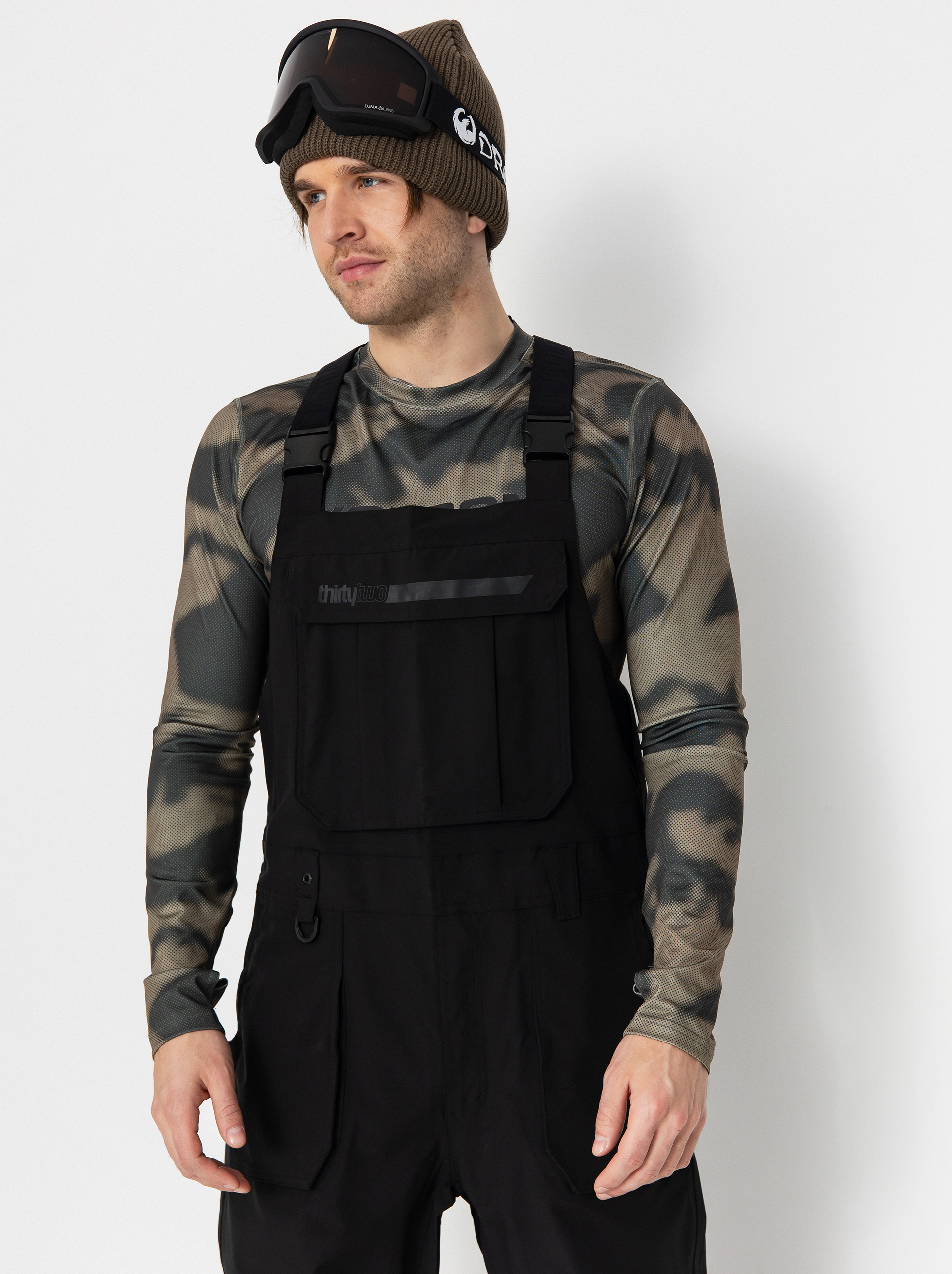 Męskie Spodnie snowboardowe ThirtyTwo Basement Bib (black)