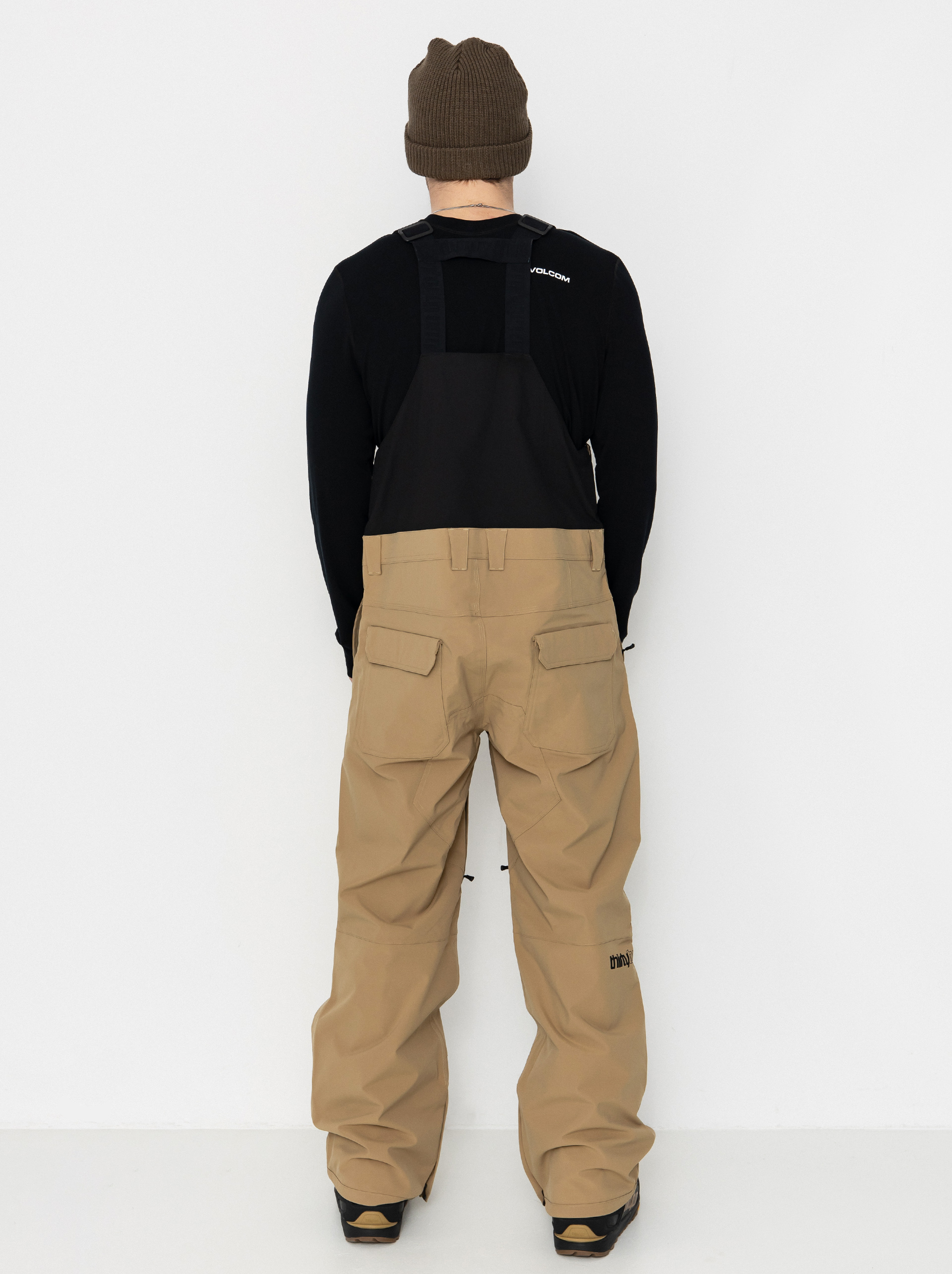 Męskie Spodnie snowboardowe ThirtyTwo Basement Bib (khaki)