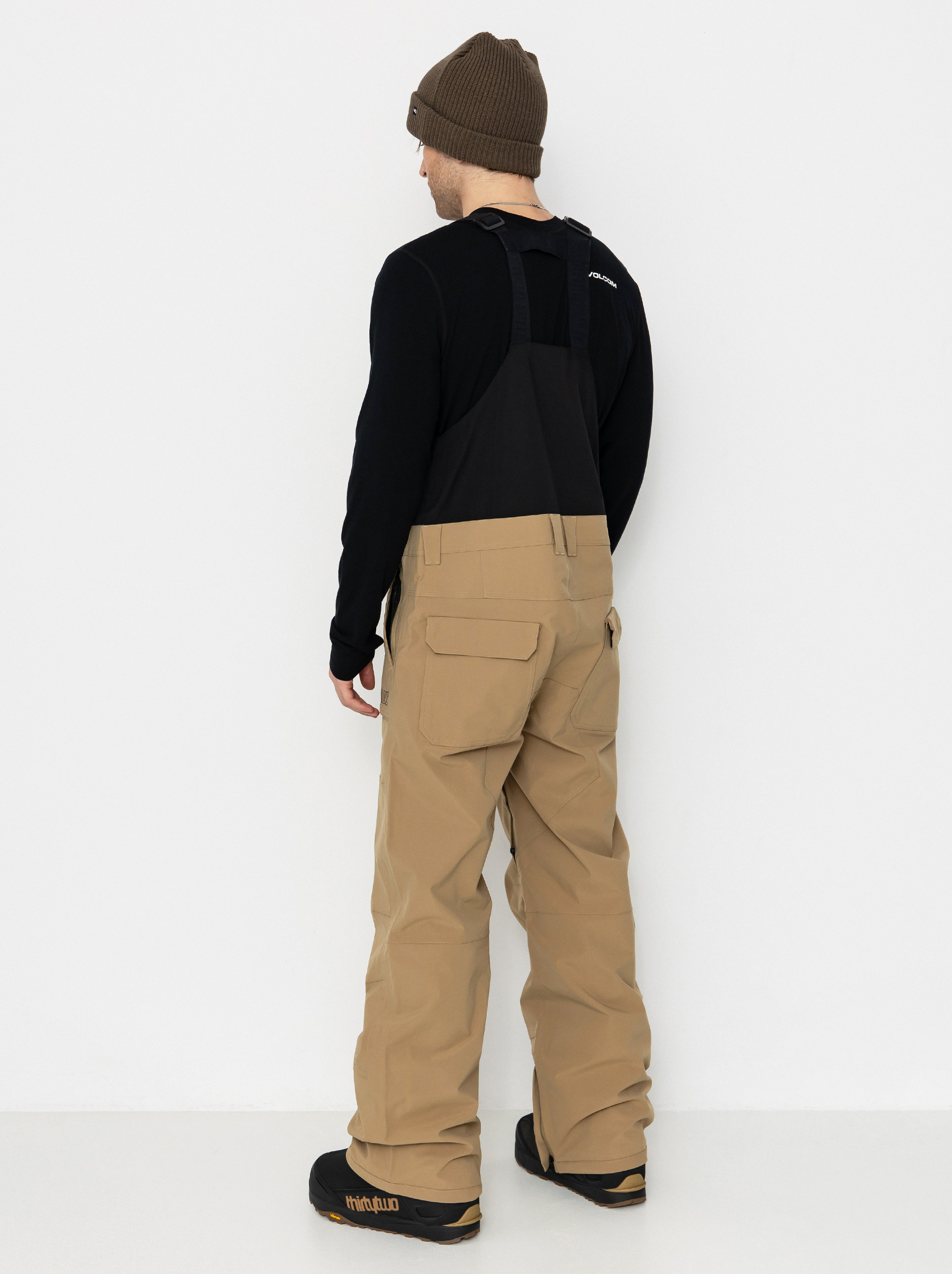 Męskie Spodnie snowboardowe ThirtyTwo Basement Bib (khaki)