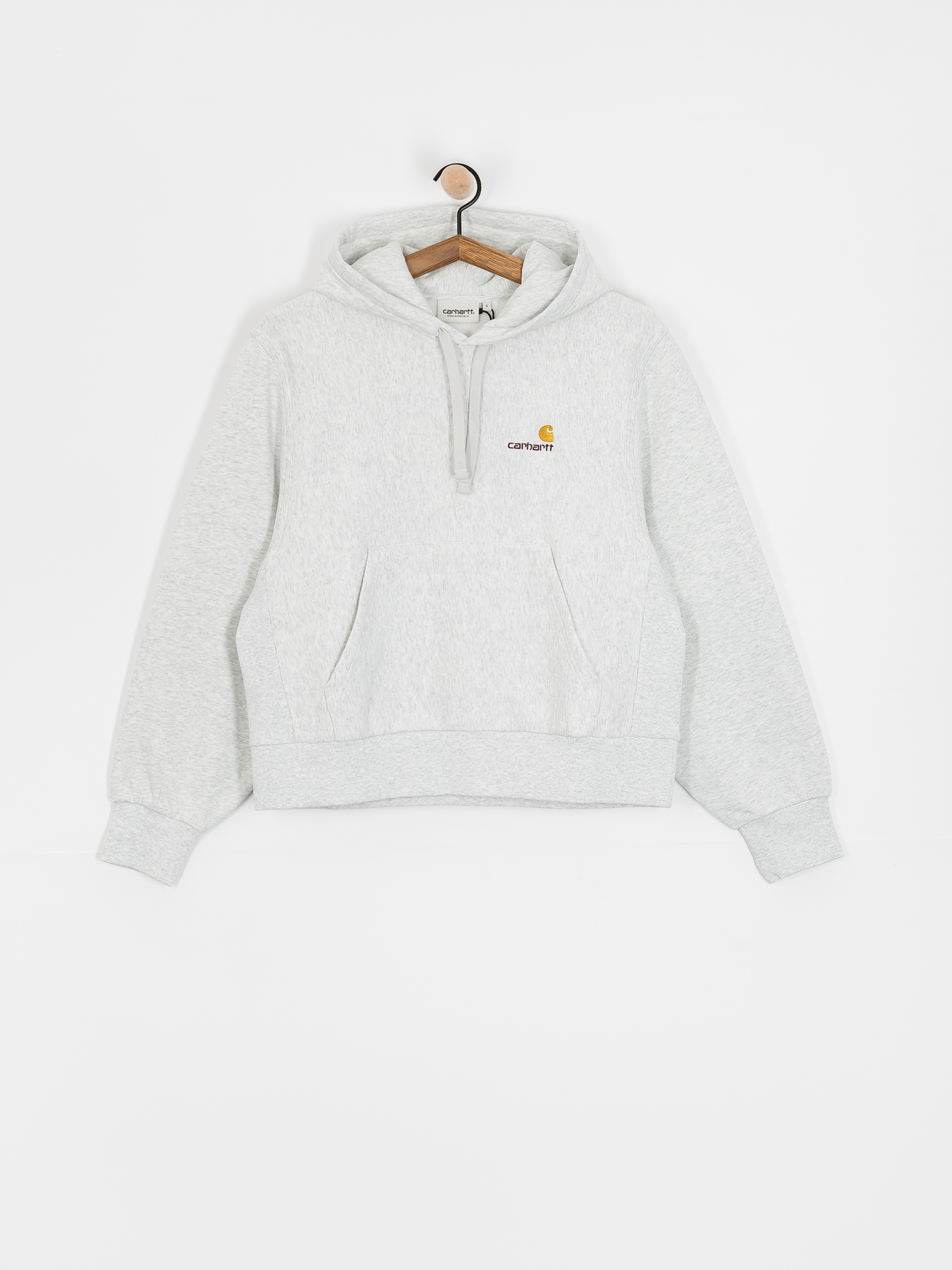 Bluza z kapturem Carhartt WIP American Script HD Wmn (ash heather)