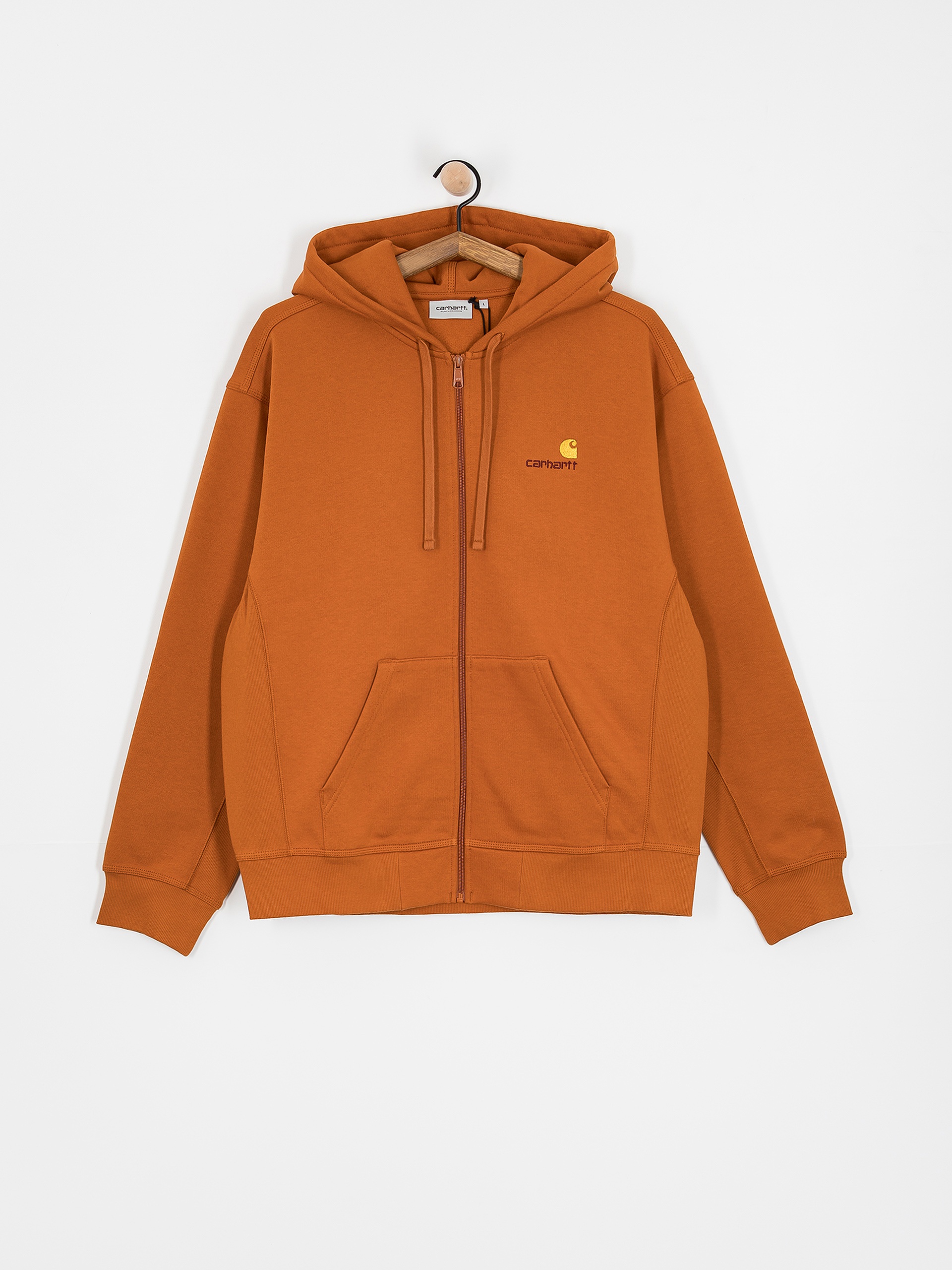 Bluza z kapturem Carhartt WIP American Script ZHD (sienna)
