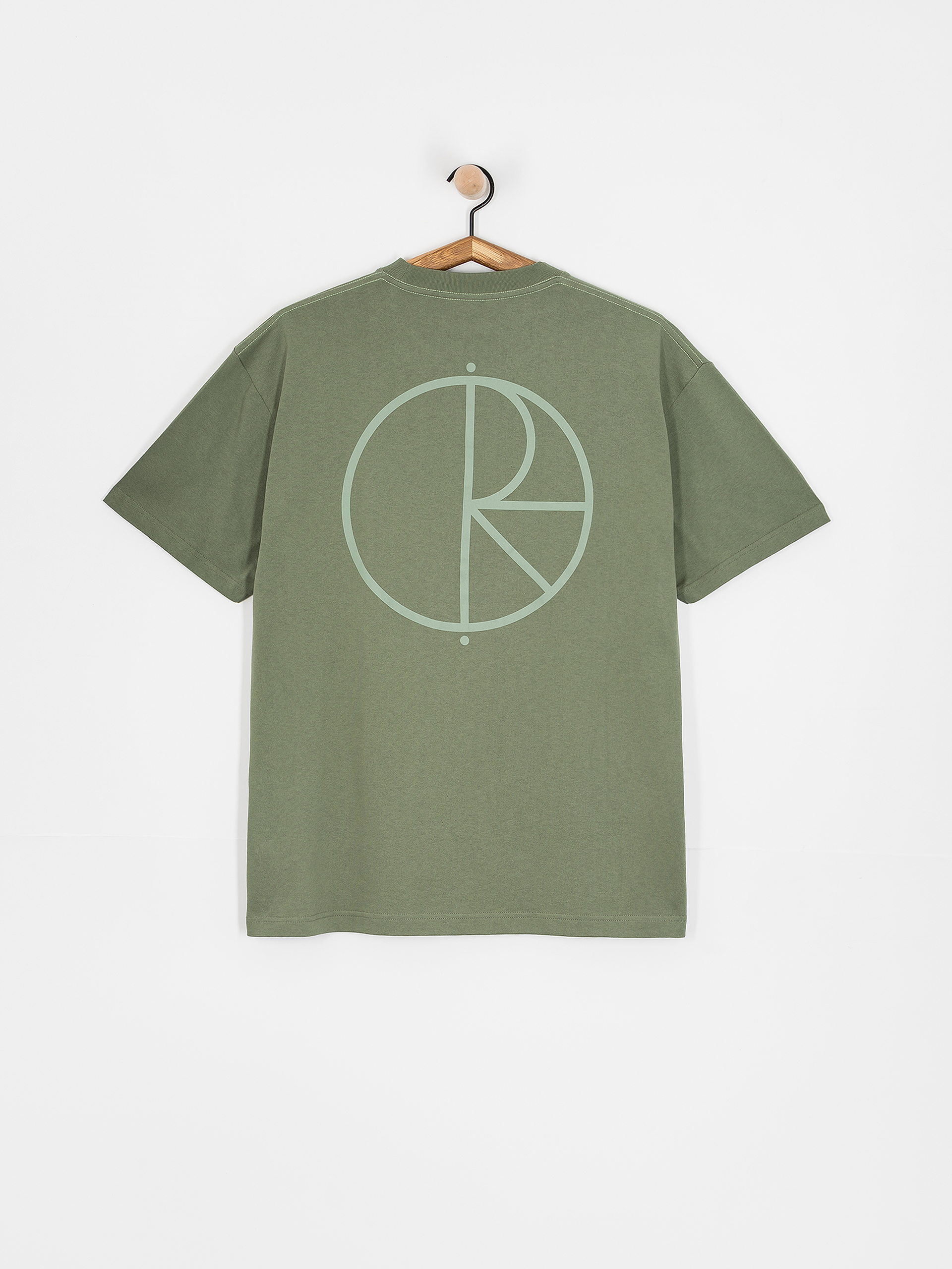 T-shirt Polar Skate Contrast Stroke Logo (moss green)