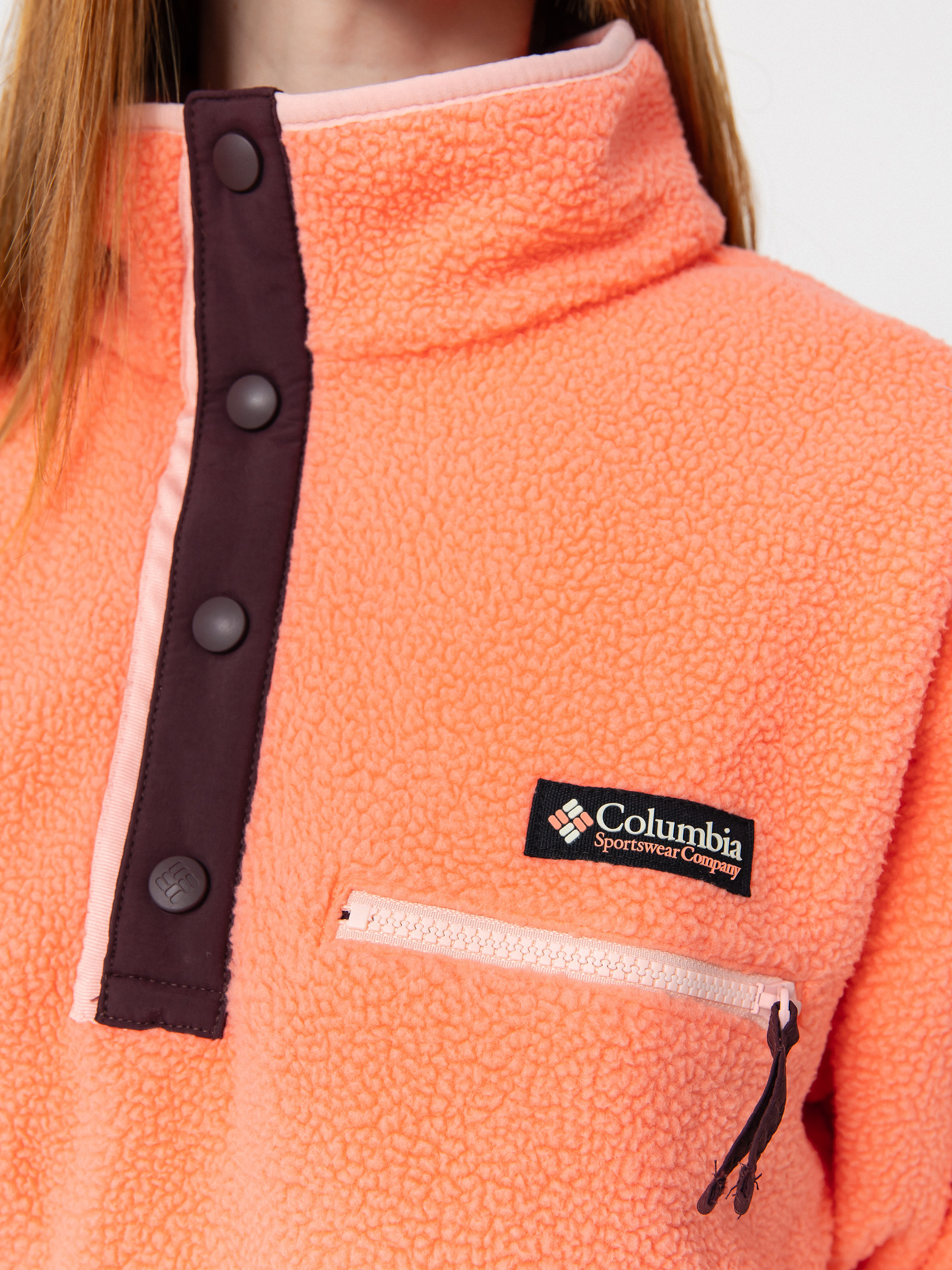 Damski Polar Columbia Helvetia II Cropped Half Snap (alpenglow)