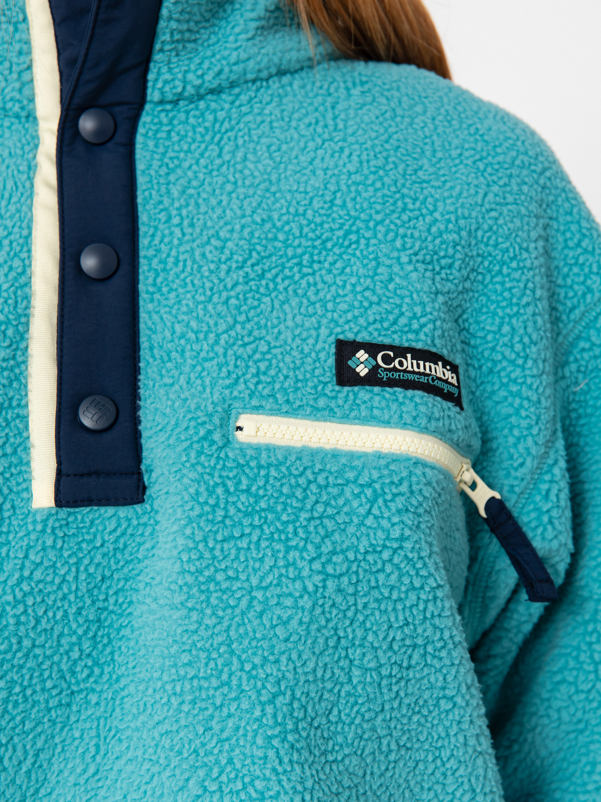 Damski Polar Columbia Helvetia II Cropped Half Snap (teal)