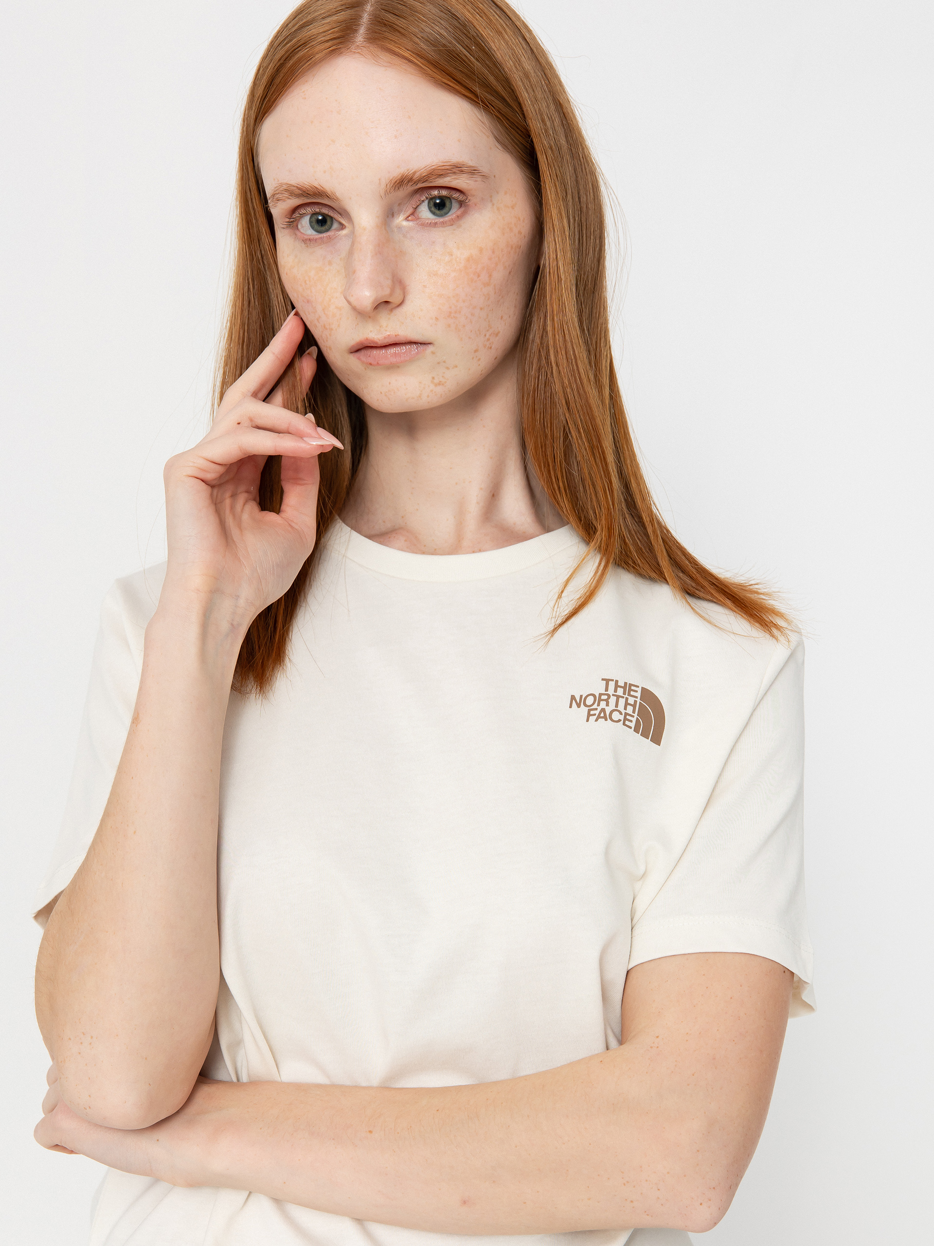 T-shirt The North Face Box Nse Relaxed Wmn (white dune/latte)