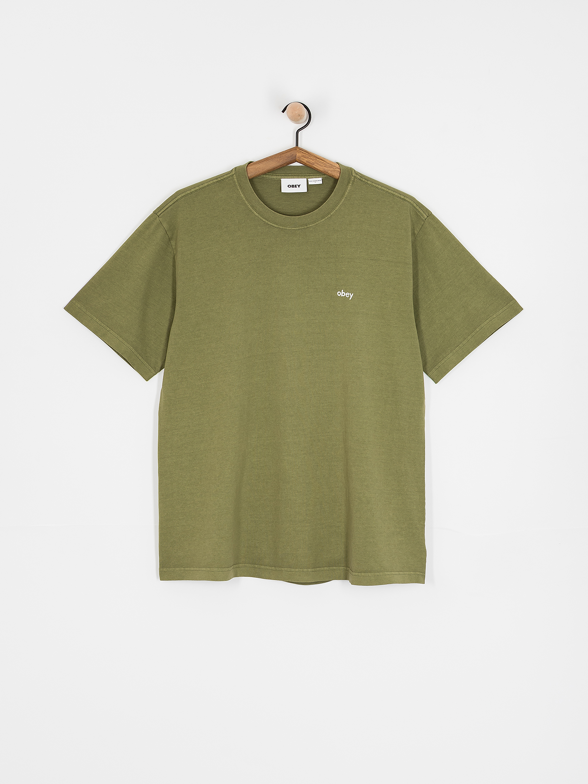 T-shirt OBEY Lowercase Pigment (pigment moss green)