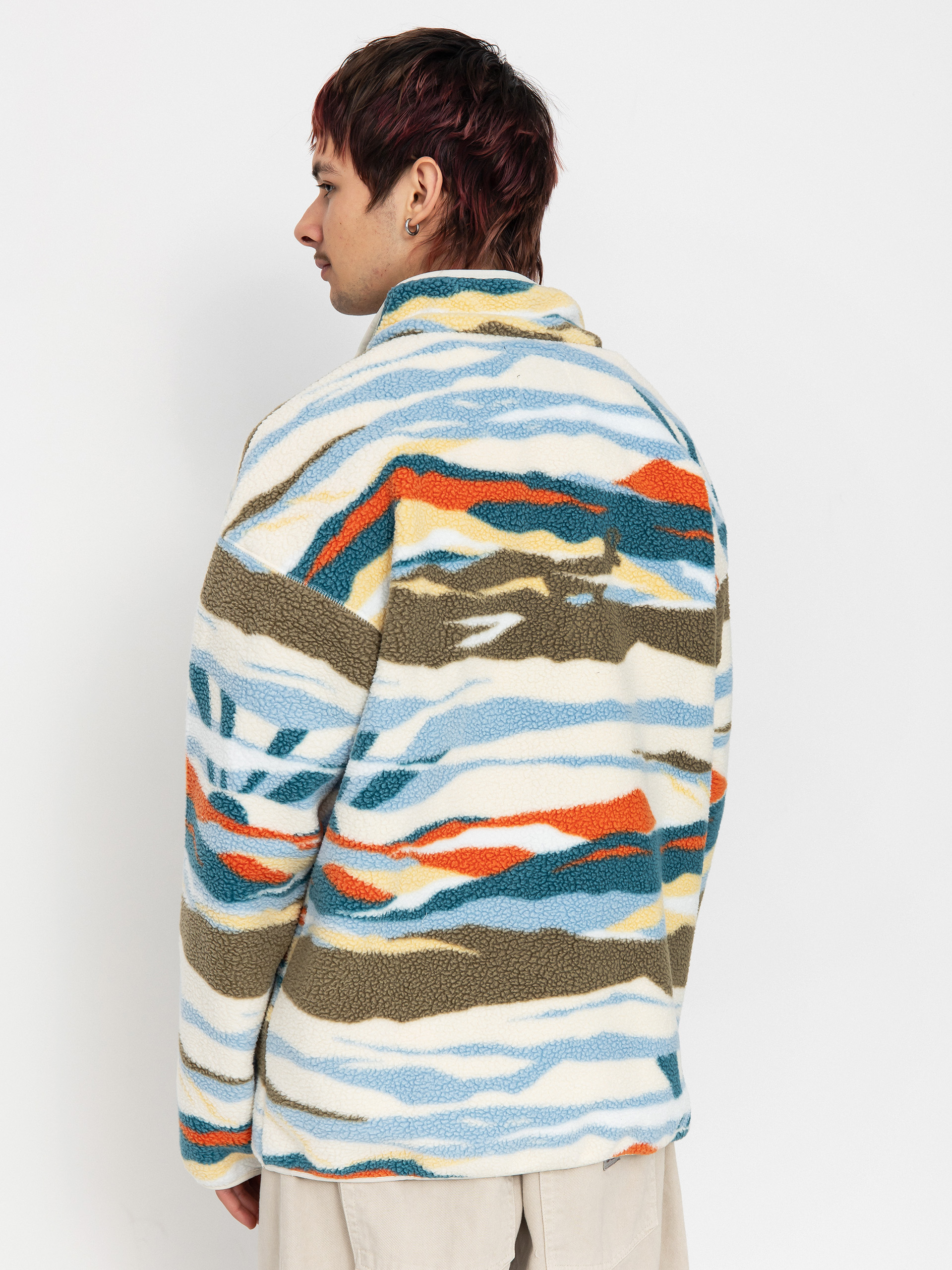 Męski Polar Columbia Helvetia II Printed Half Snap (chalk rogue val)