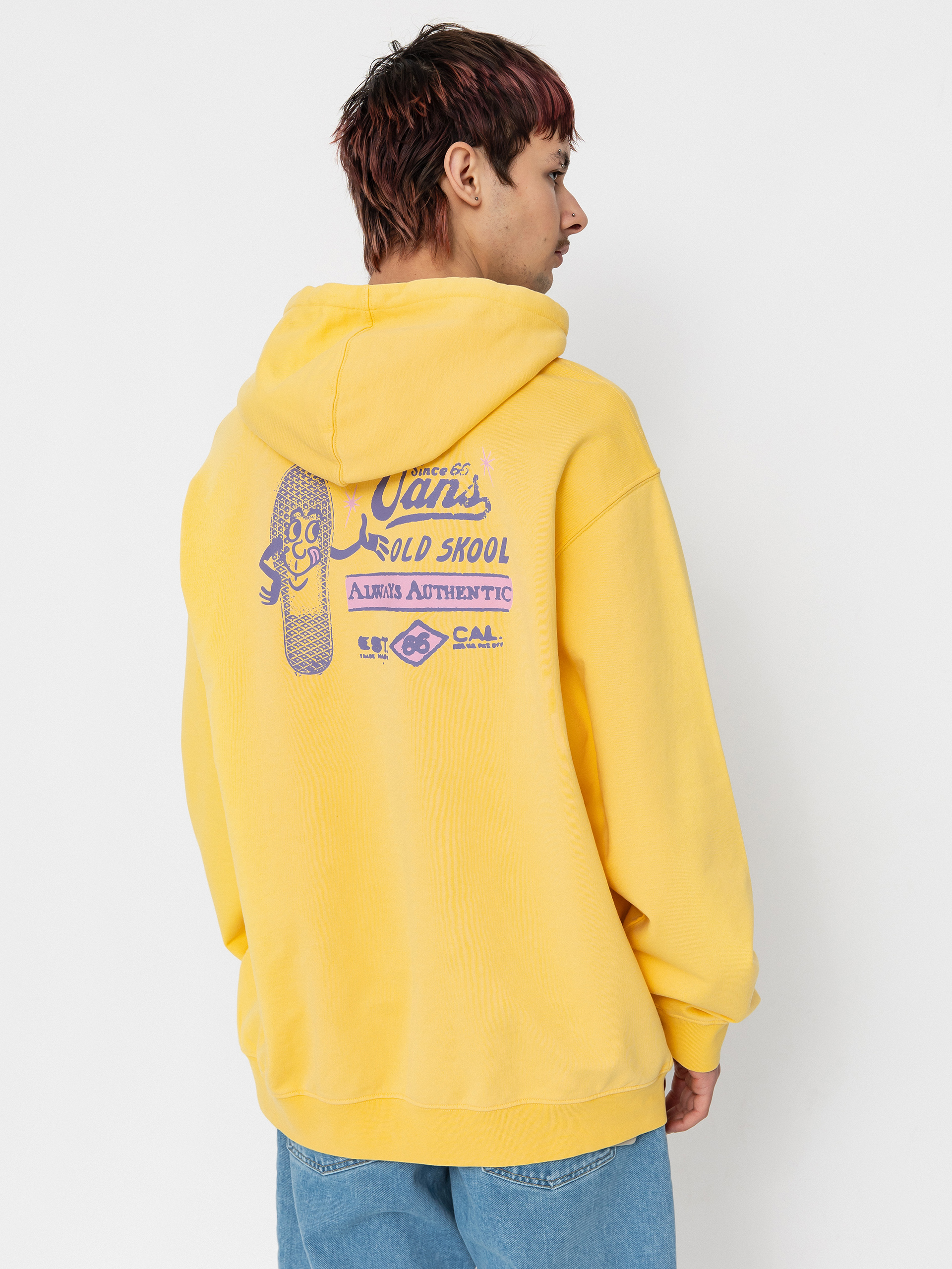 Bluza z kapturem Vans Waffle Stomp Loose Ft HD (banana cream)