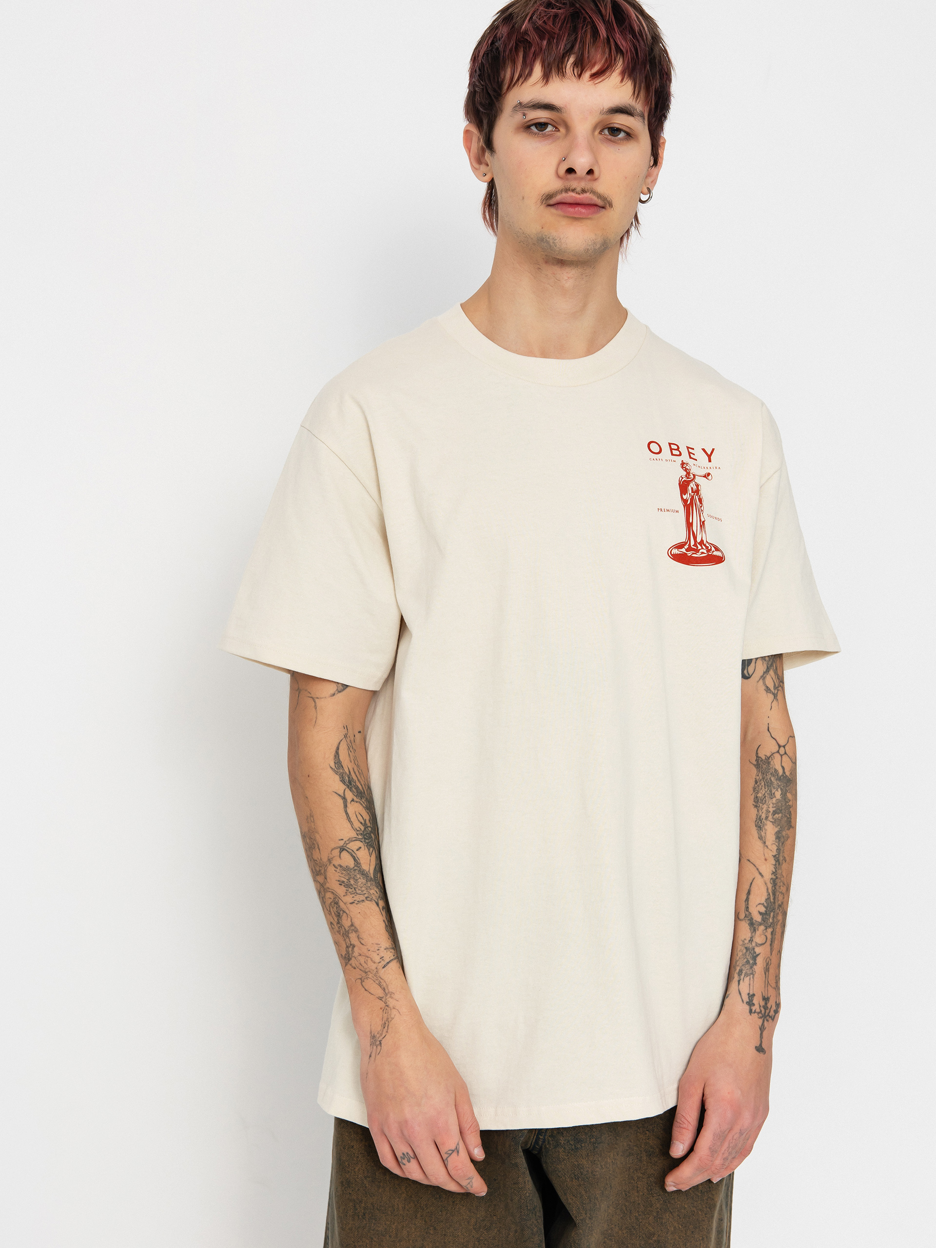 T-shirt OBEY Premium Sounds (cream)