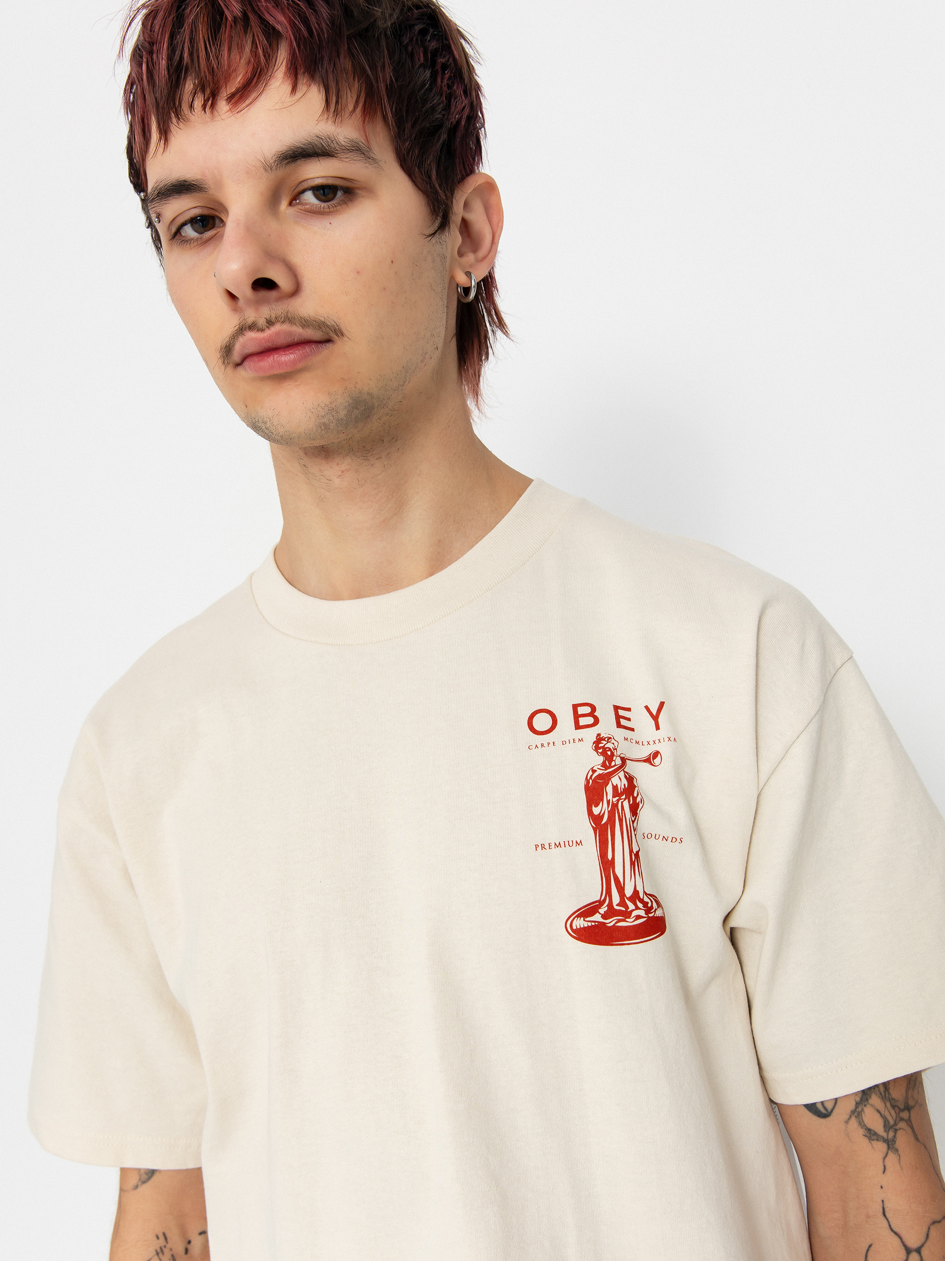 T-shirt OBEY Premium Sounds (cream)