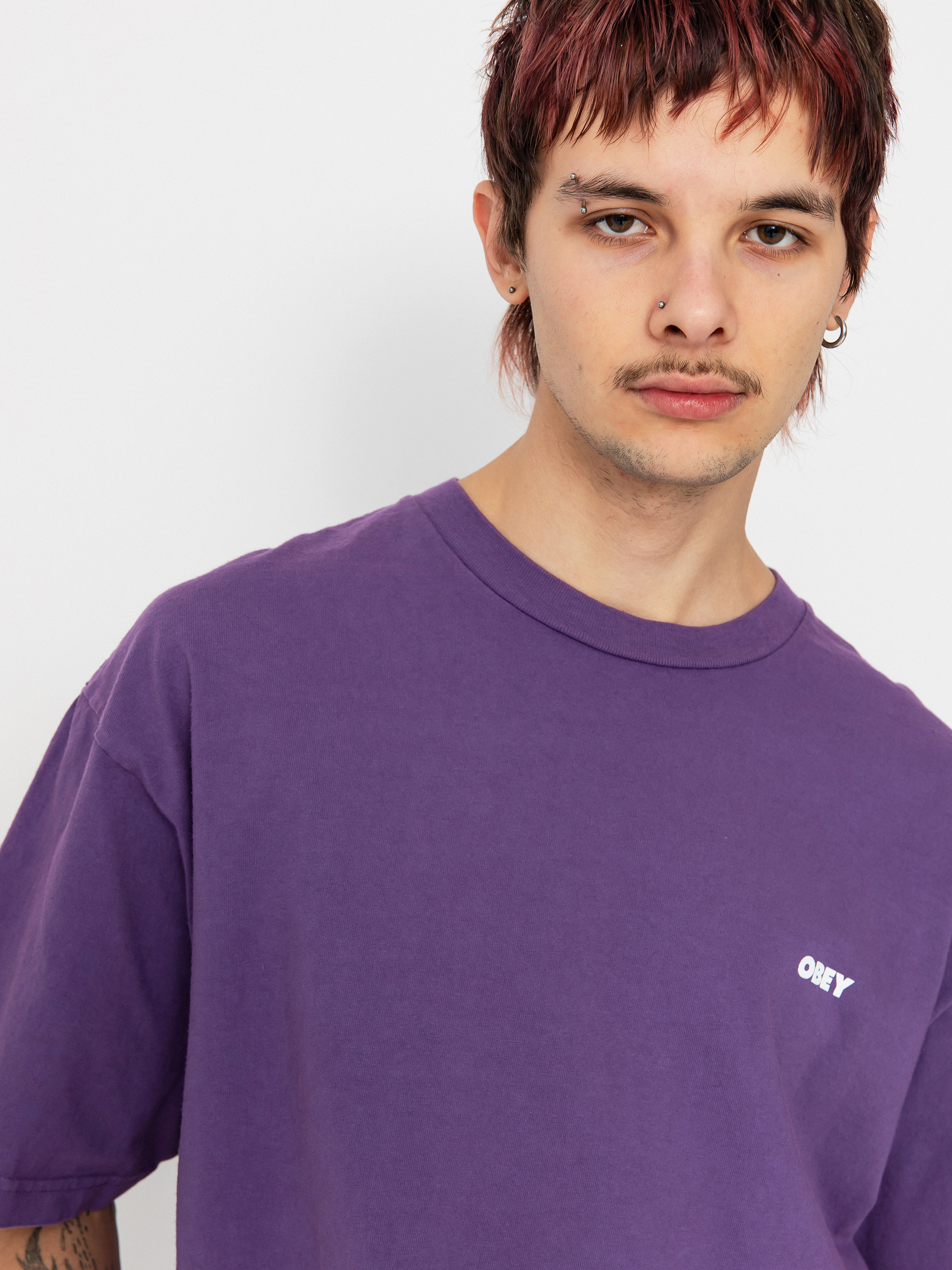 T-shirt OBEY Bold Icon Face (pigment imperial purple)