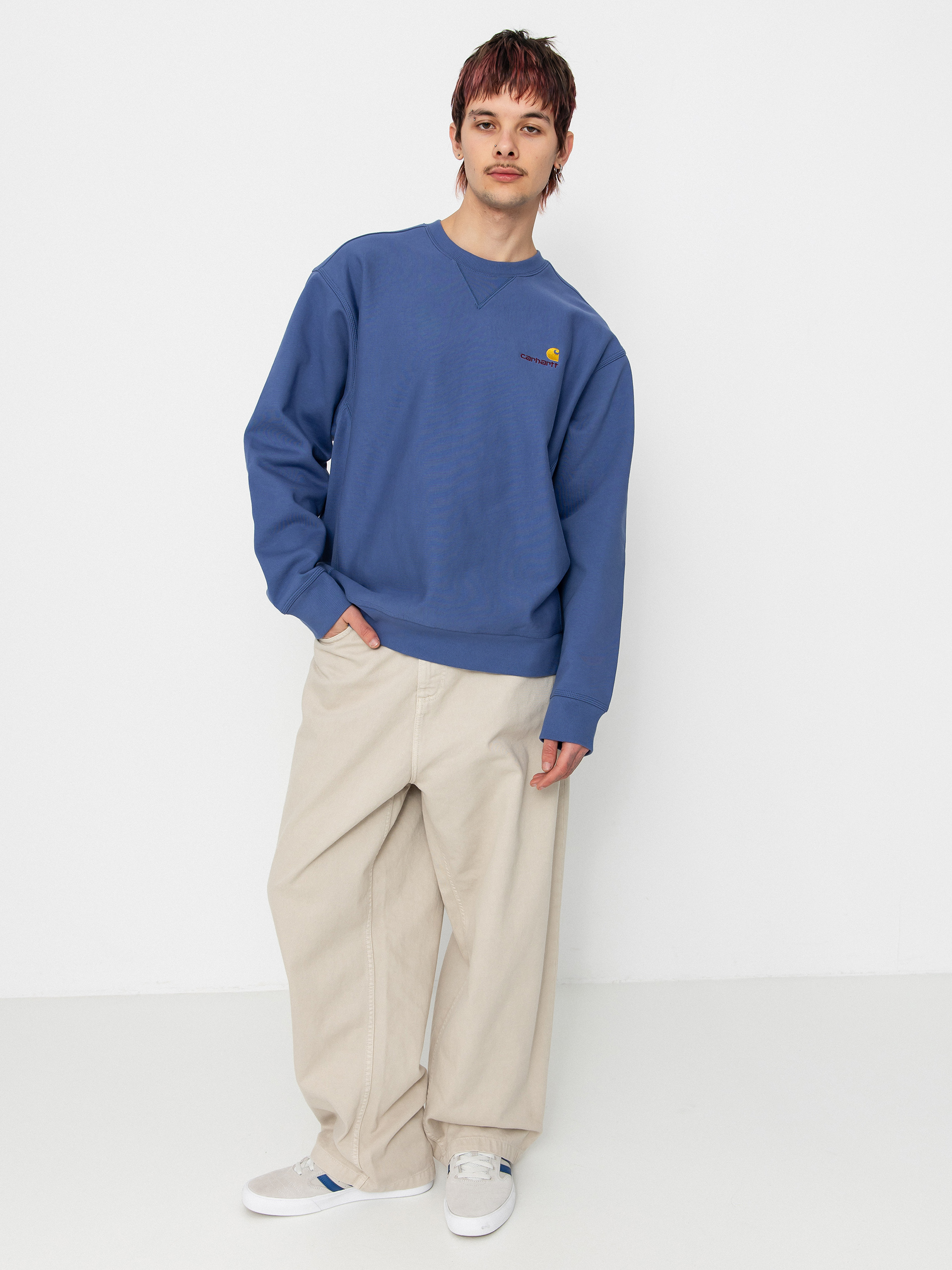 Bluza Carhartt WIP American Script (blue iris)