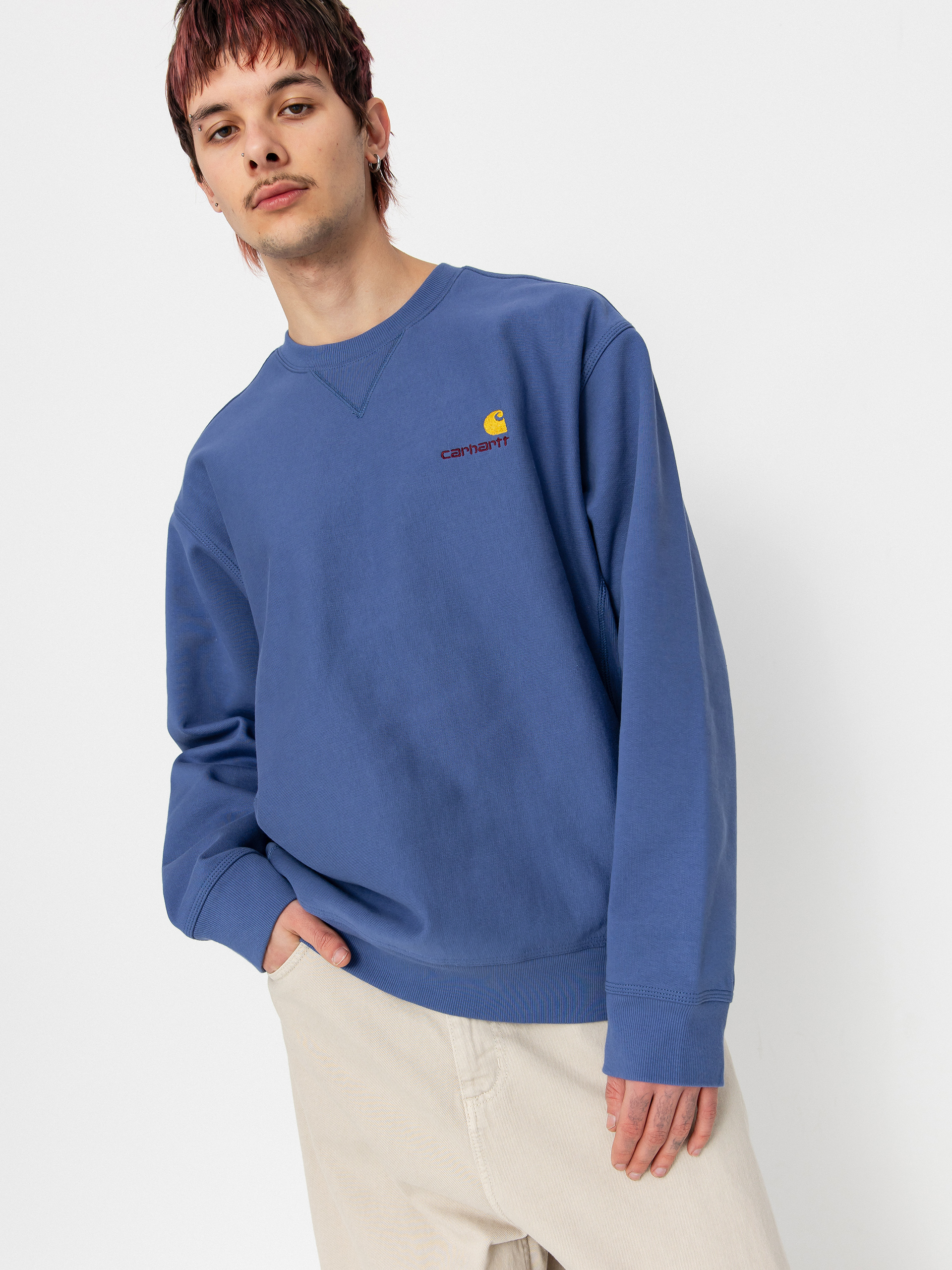 Bluza Carhartt WIP American Script (blue iris)