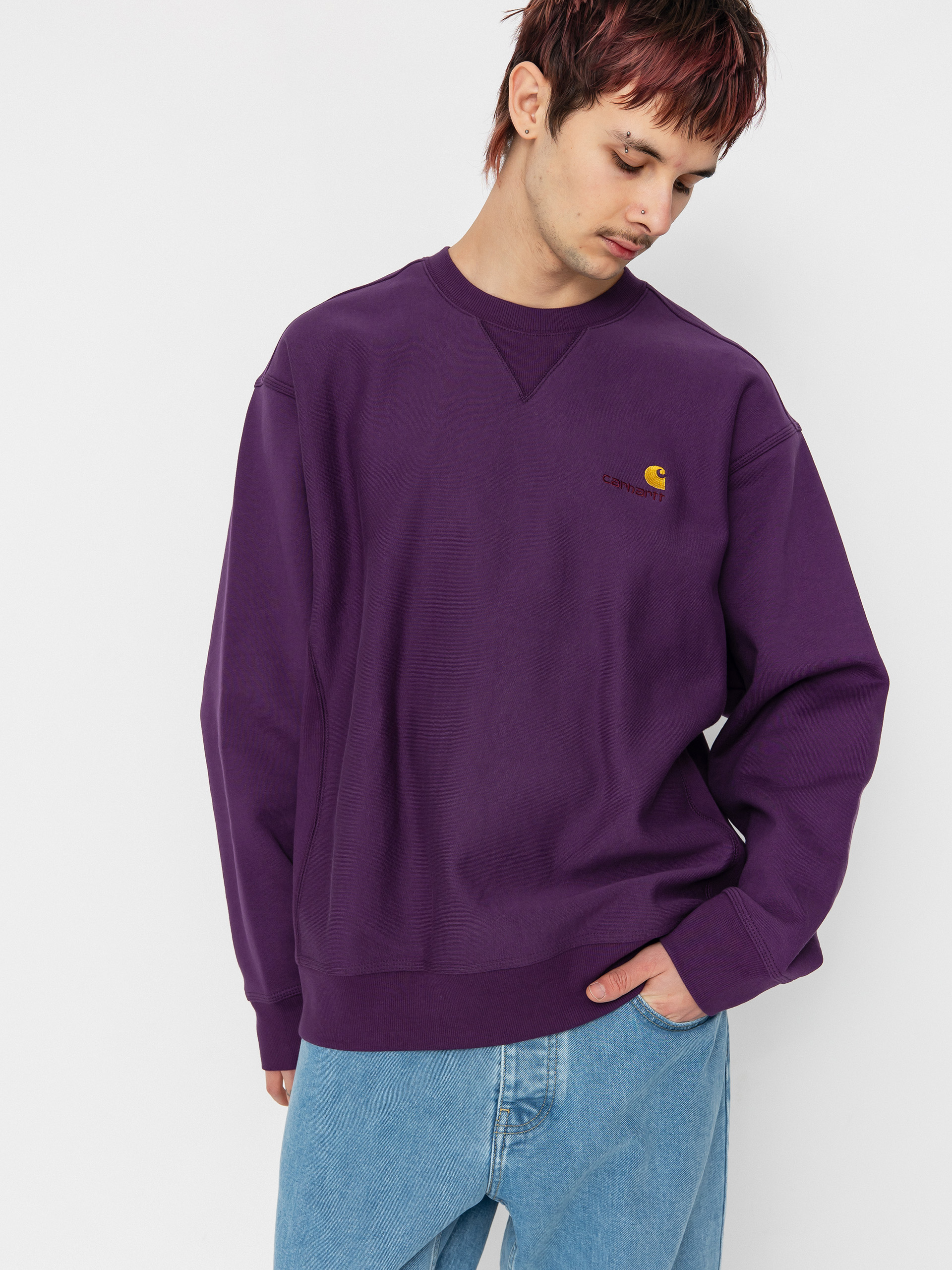 Bluza Carhartt WIP American Script (huckleberry)