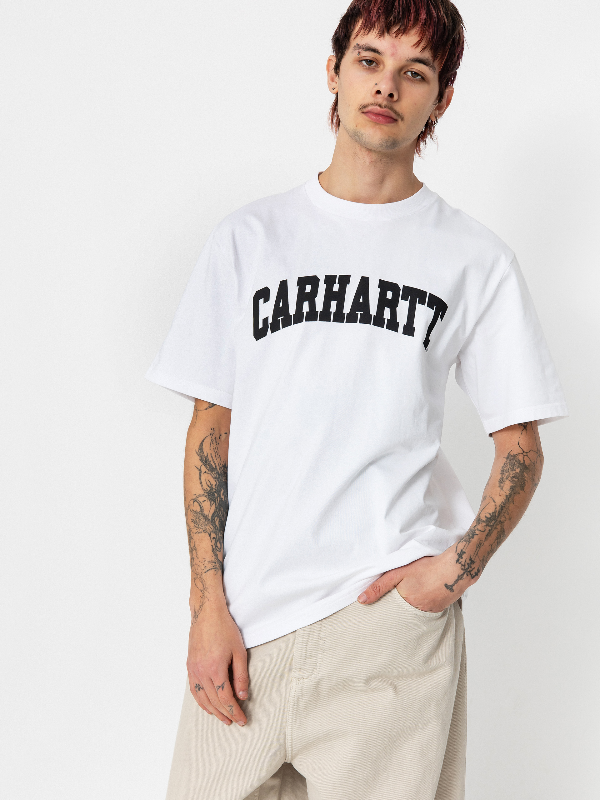 T-shirt Carhartt WIP University (white/black)