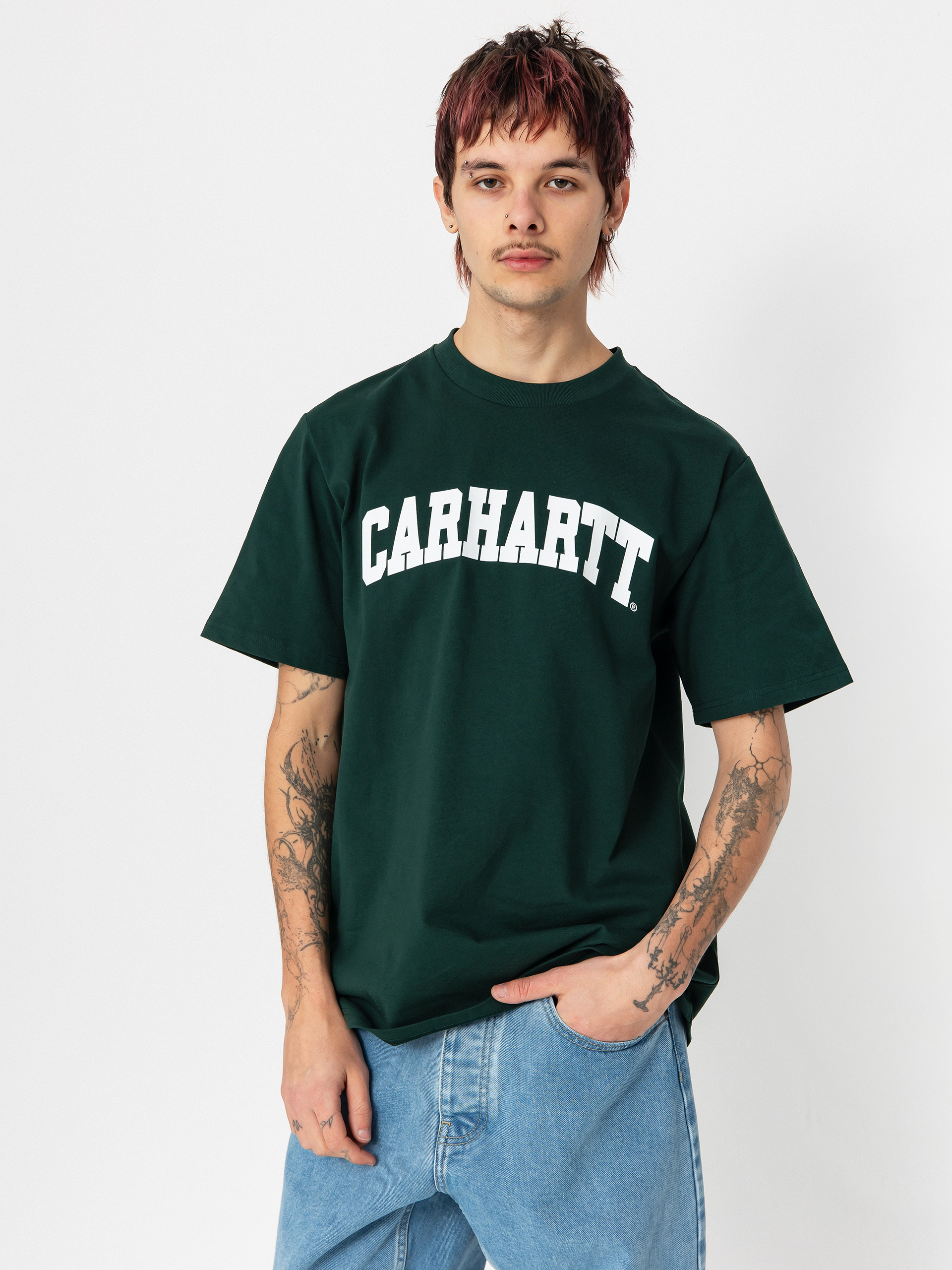 T-shirt Carhartt WIP University (conifer/white)