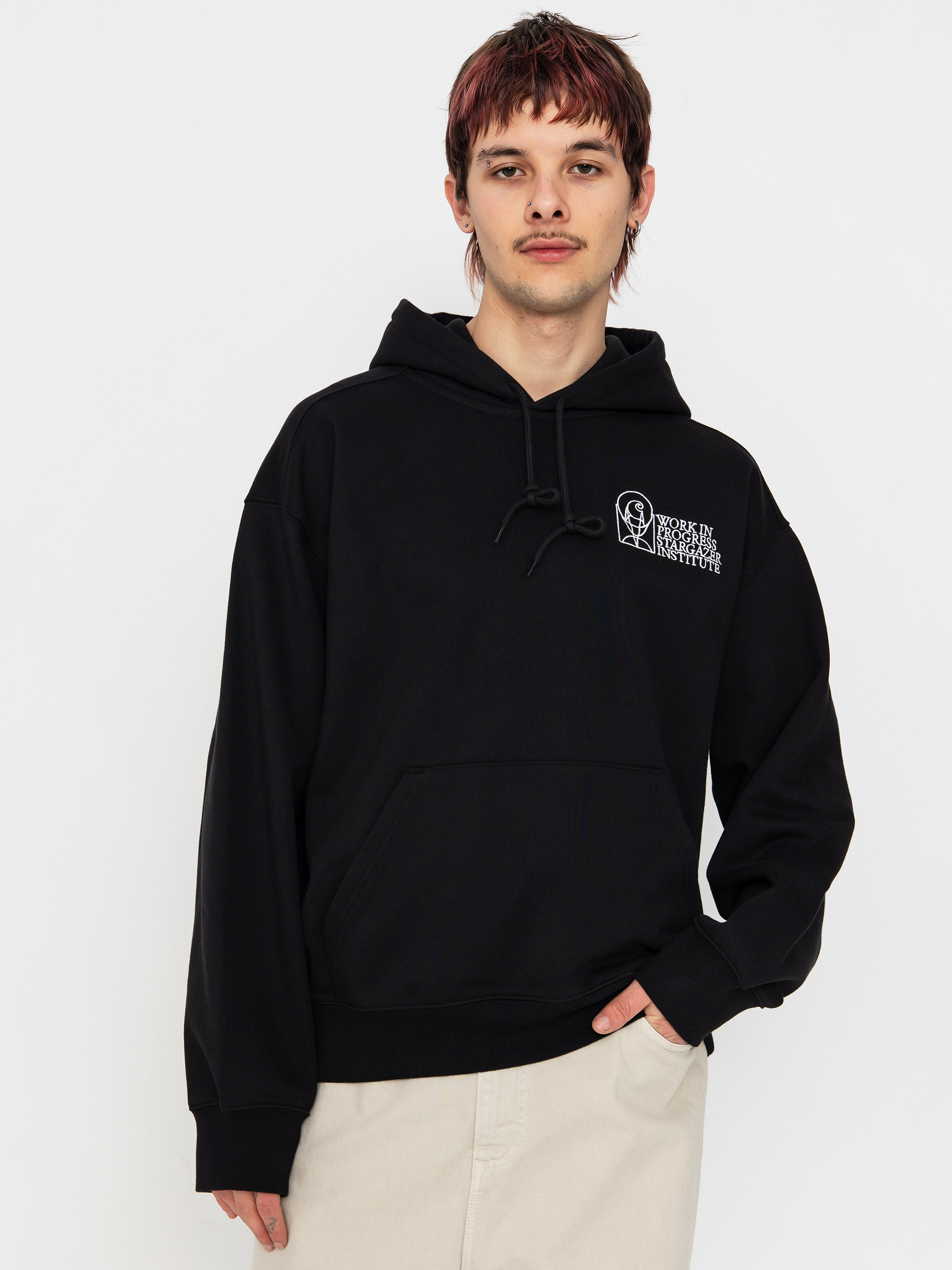Bluza z kapturem Carhartt WIP Stargazer HD (black/white)