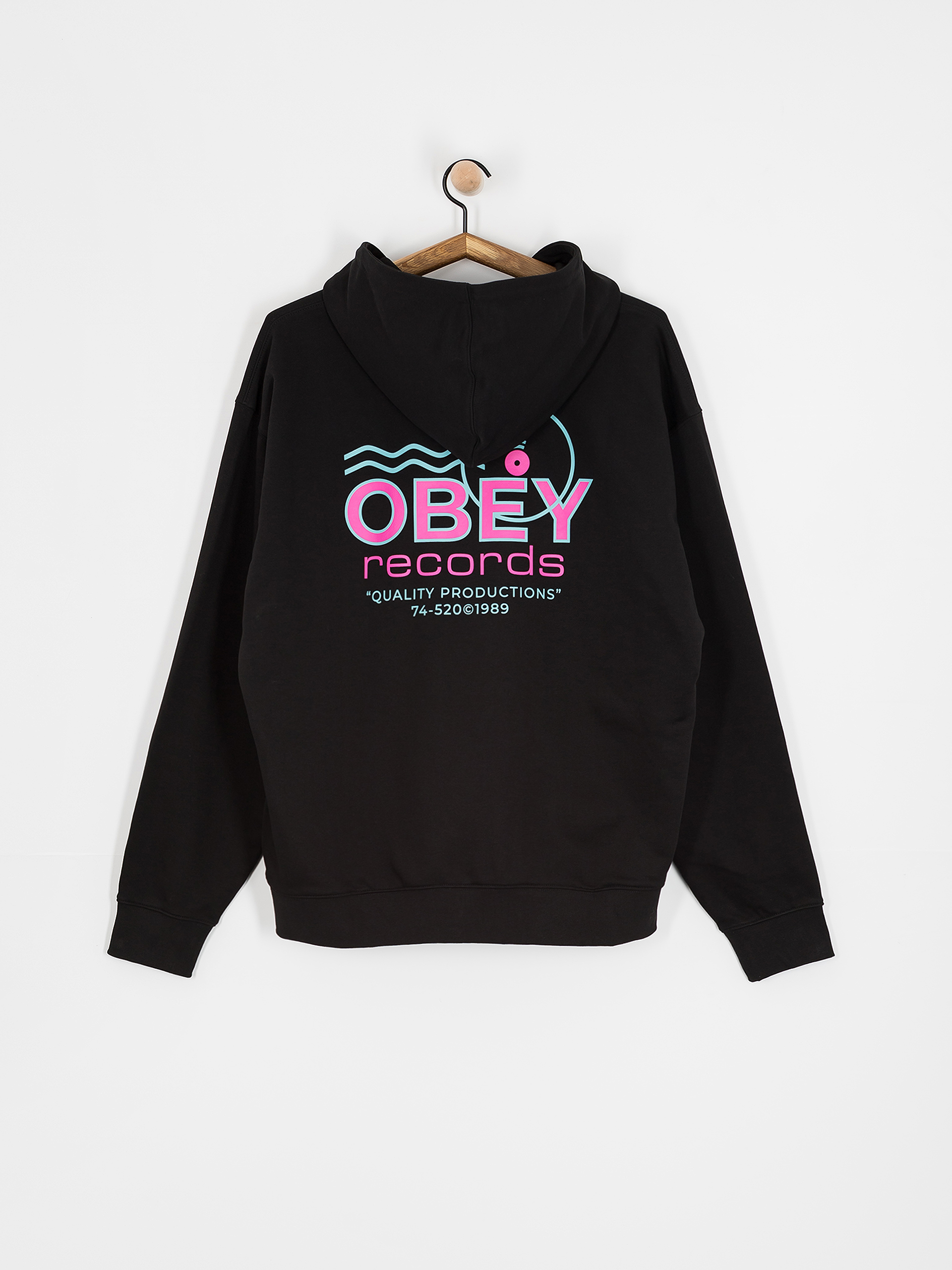 Bluza OBEY Records Sound Waves (black)