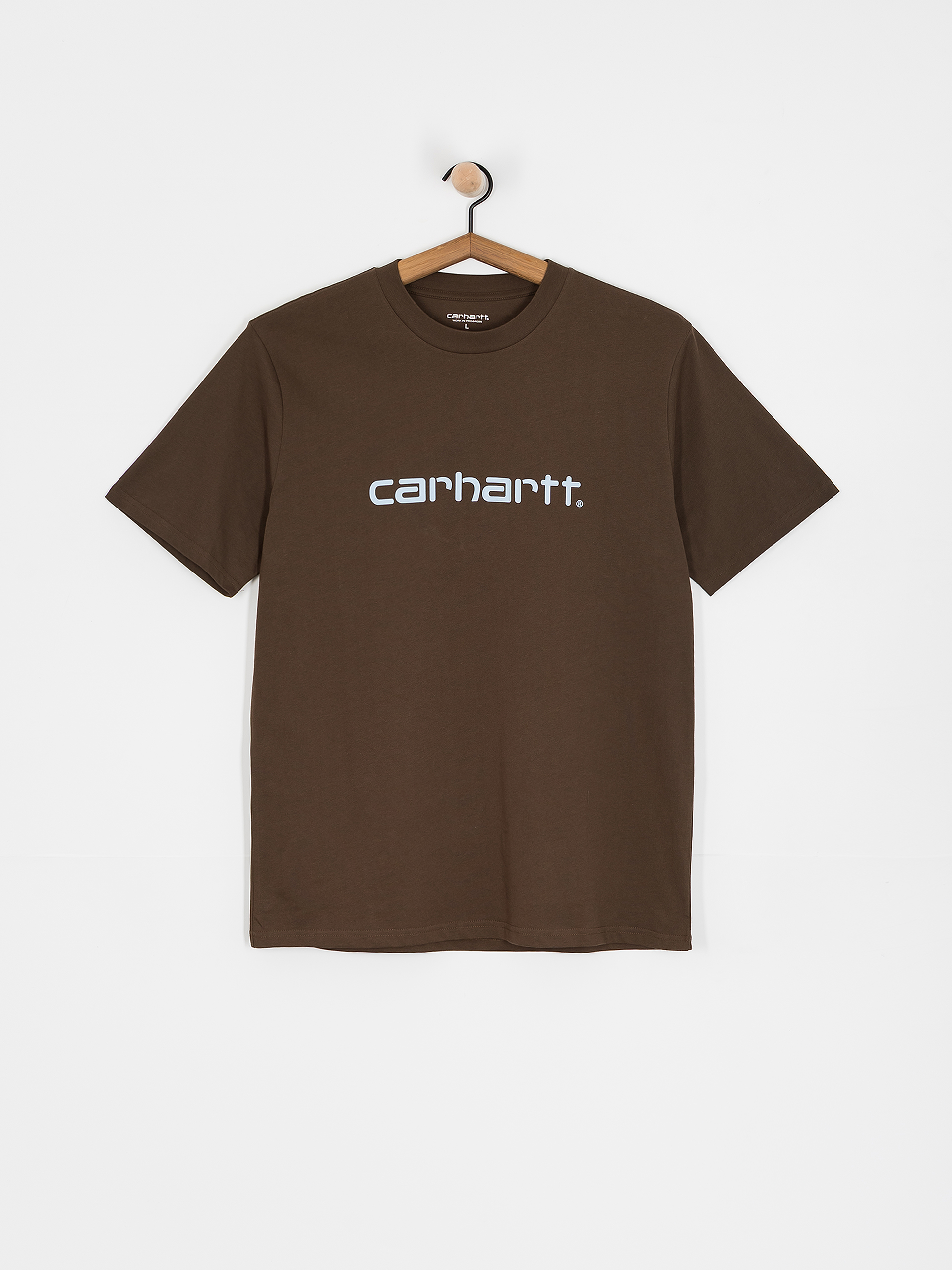 T-shirt Carhartt WIP Script (liberica/air sky)