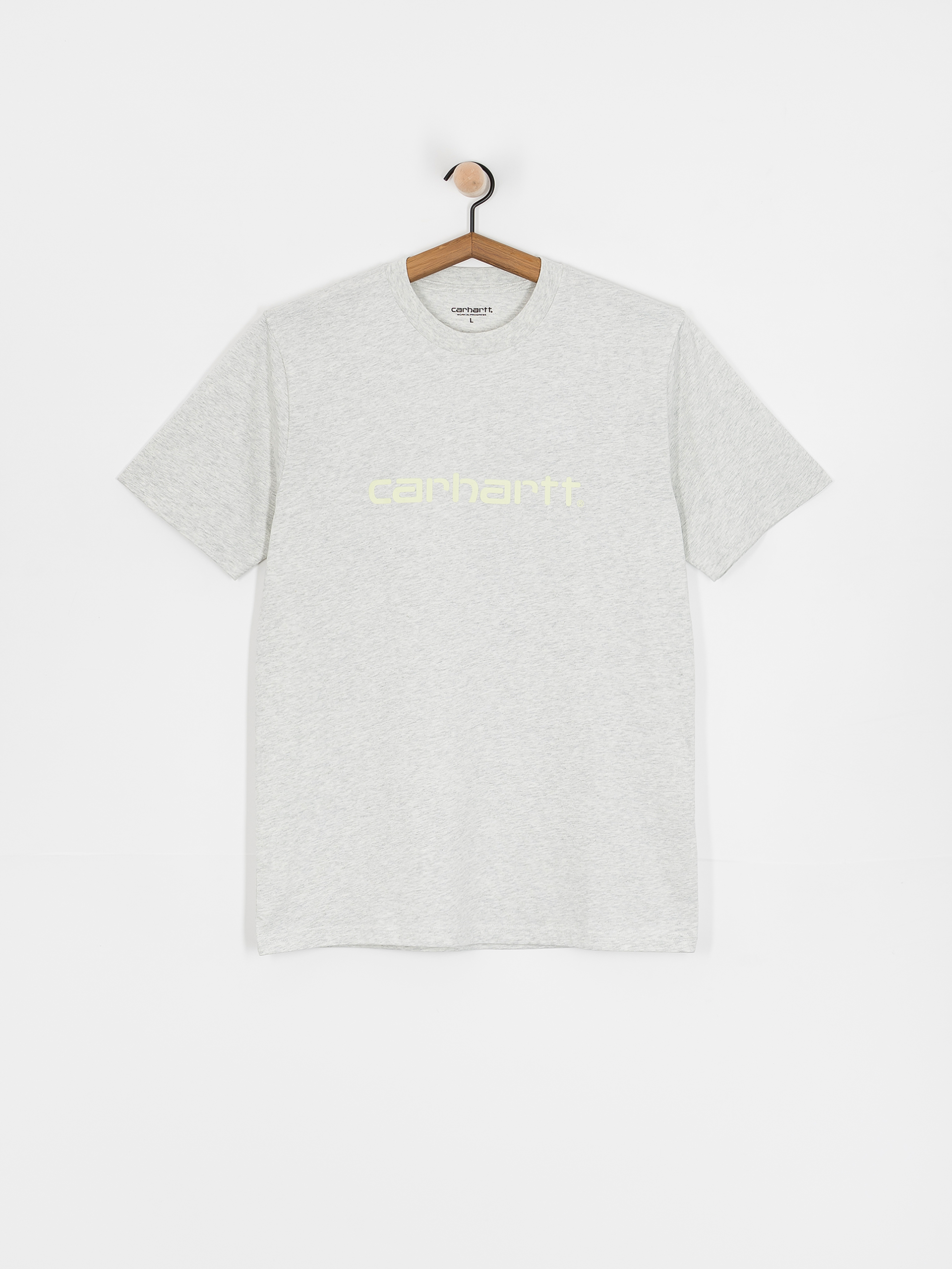 T-shirt Carhartt WIP Script (ash heather/air green)