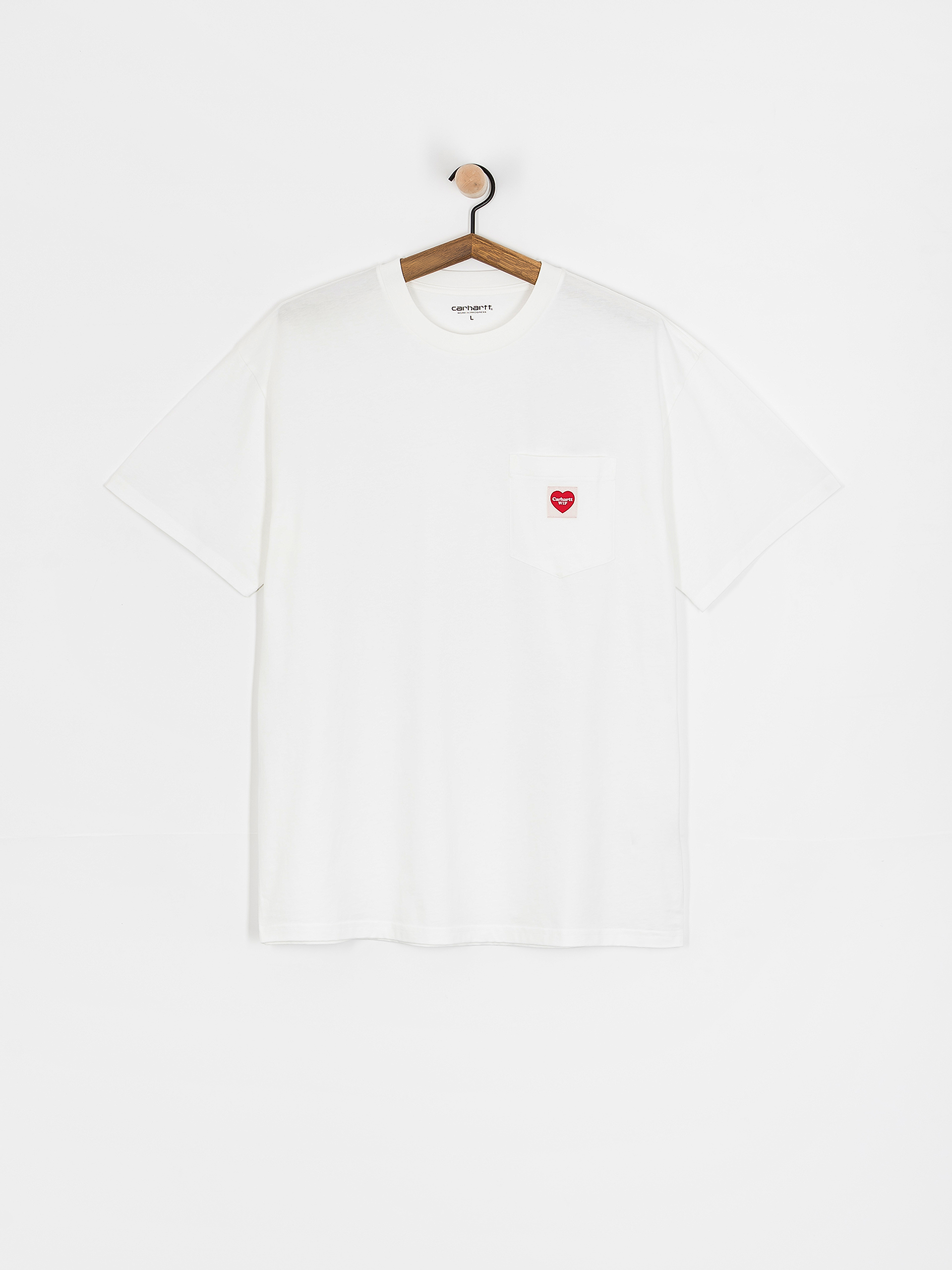 T-shirt Carhartt WIP Pocket Heart (white/red)