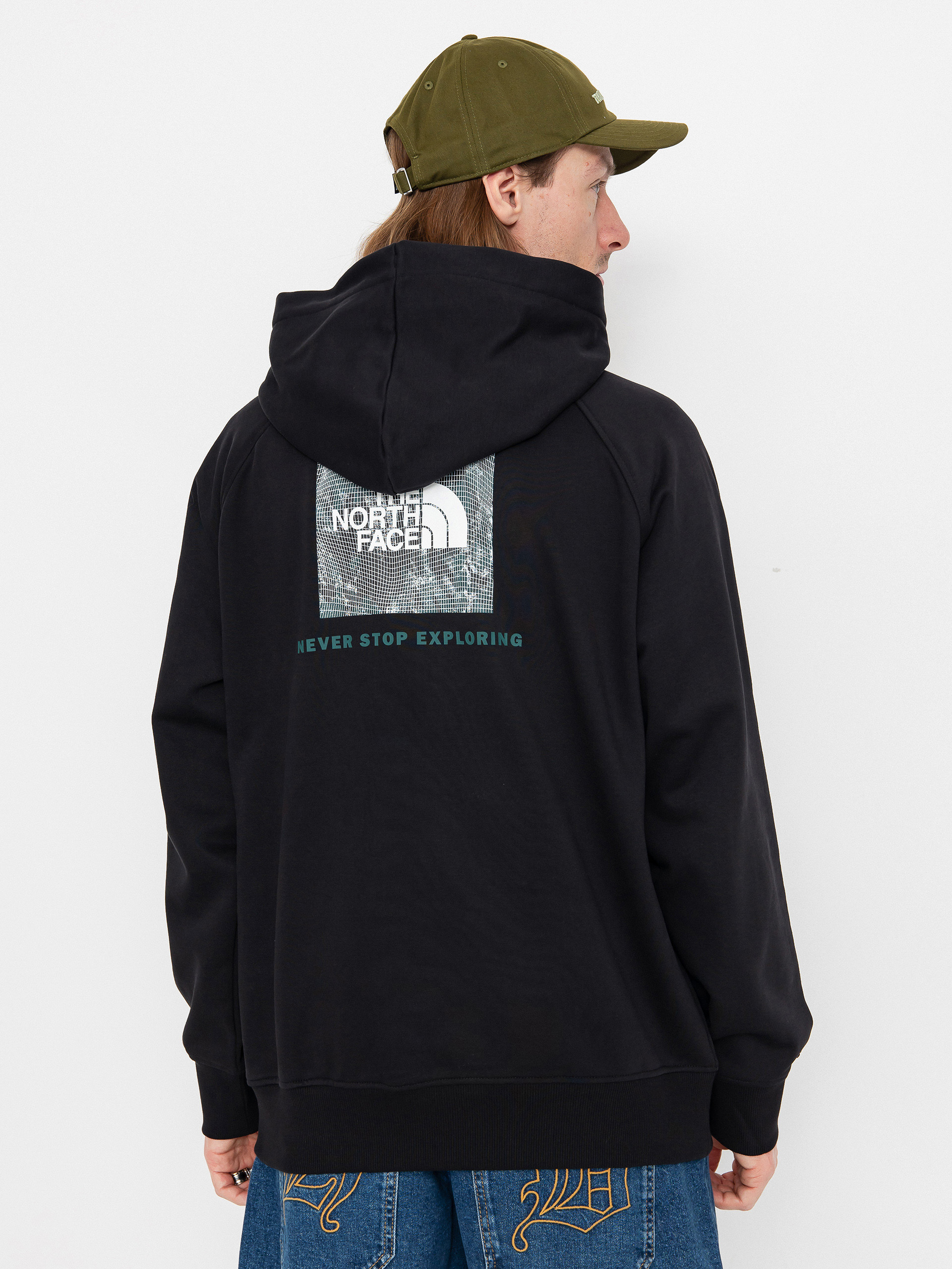 Bluza z kapturem The North Face Raglan Box Nse Tailgrid Infill HD (tnf black/deep nori tra)