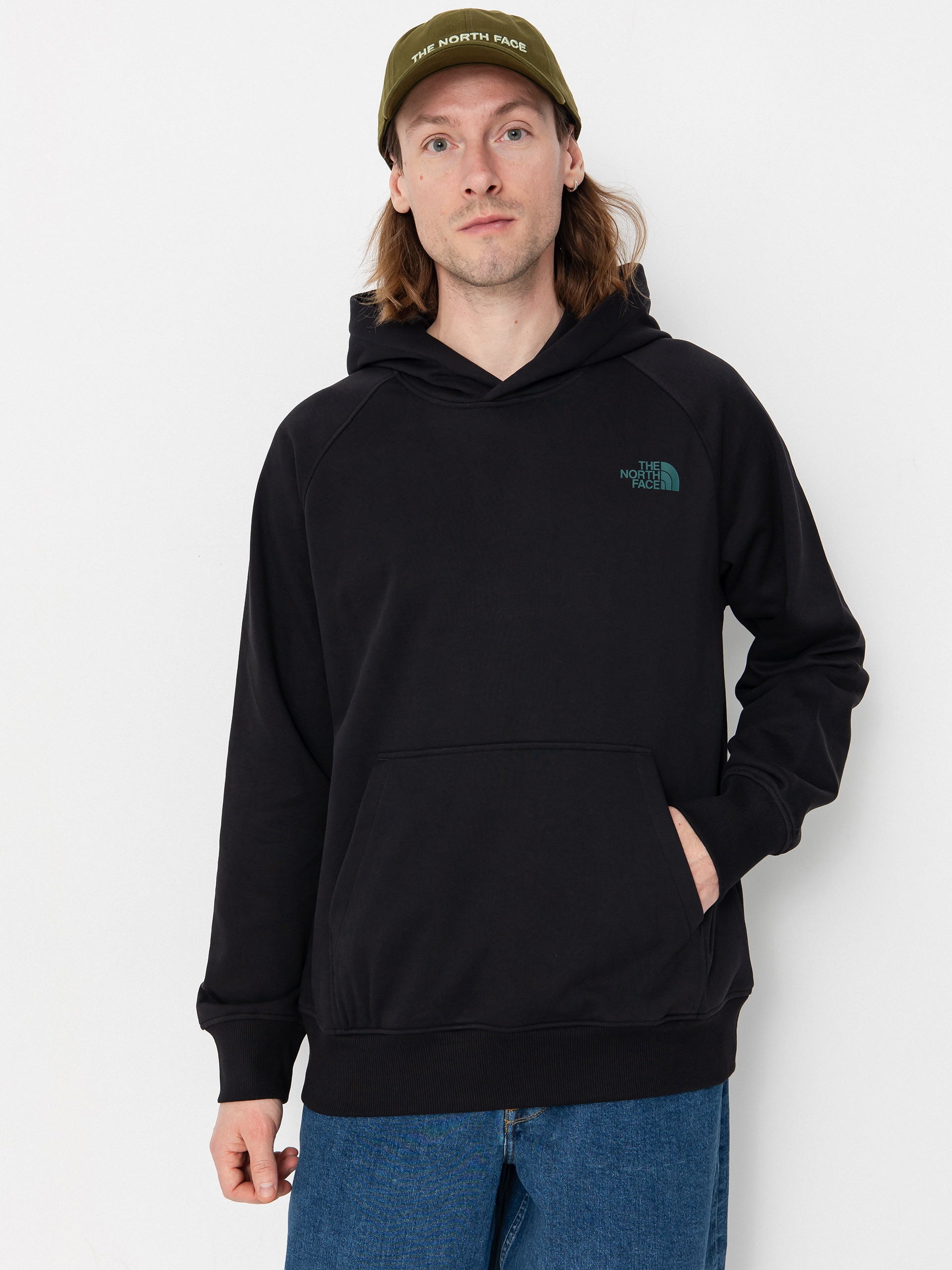 Bluza z kapturem The North Face Raglan Box Nse Tailgrid Infill HD (tnf black/deep nori tra)