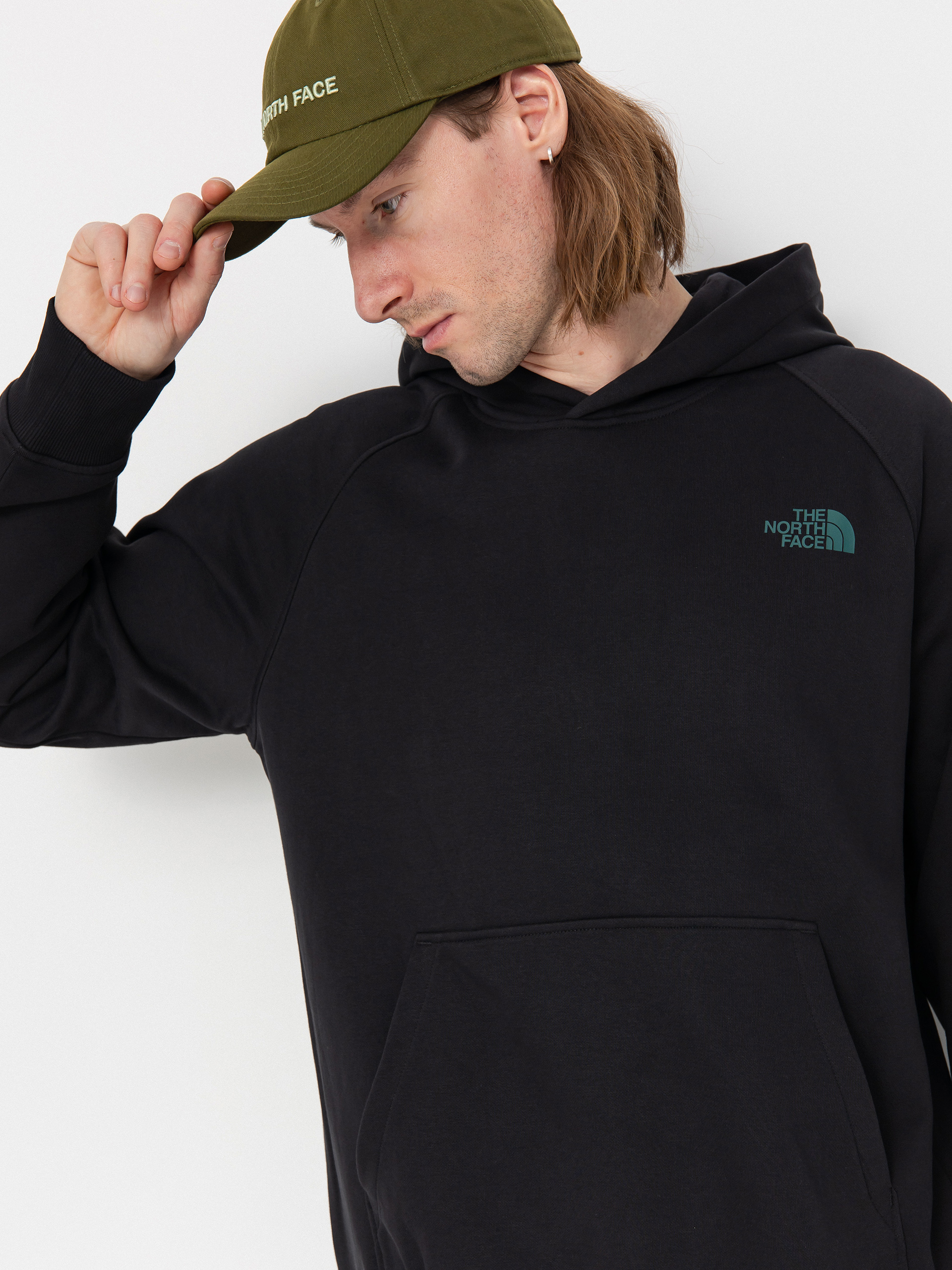 Bluza z kapturem The North Face Raglan Box Nse Tailgrid Infill HD (tnf black/deep nori tra)