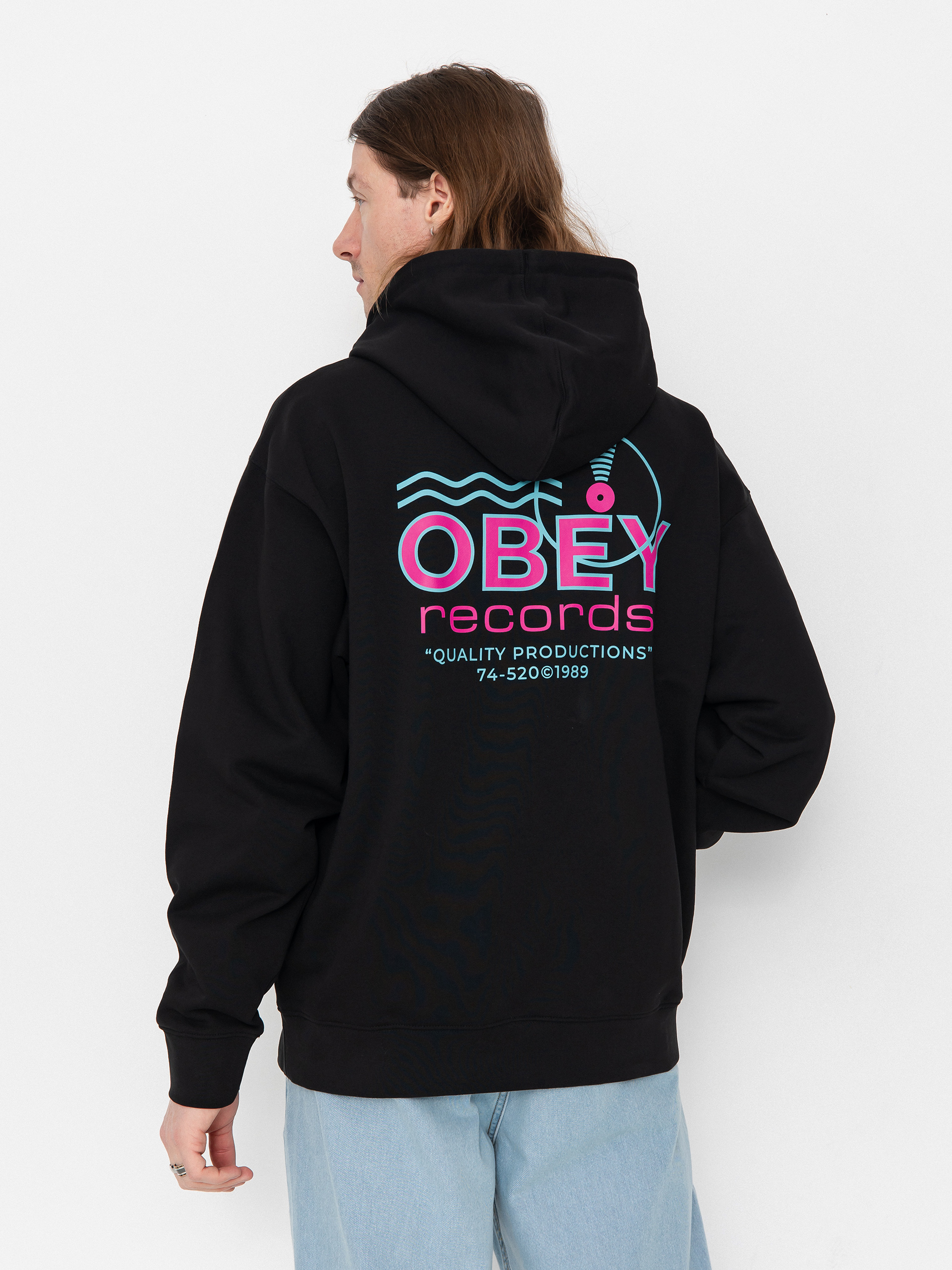 Bluza OBEY Records Sound Waves (black)