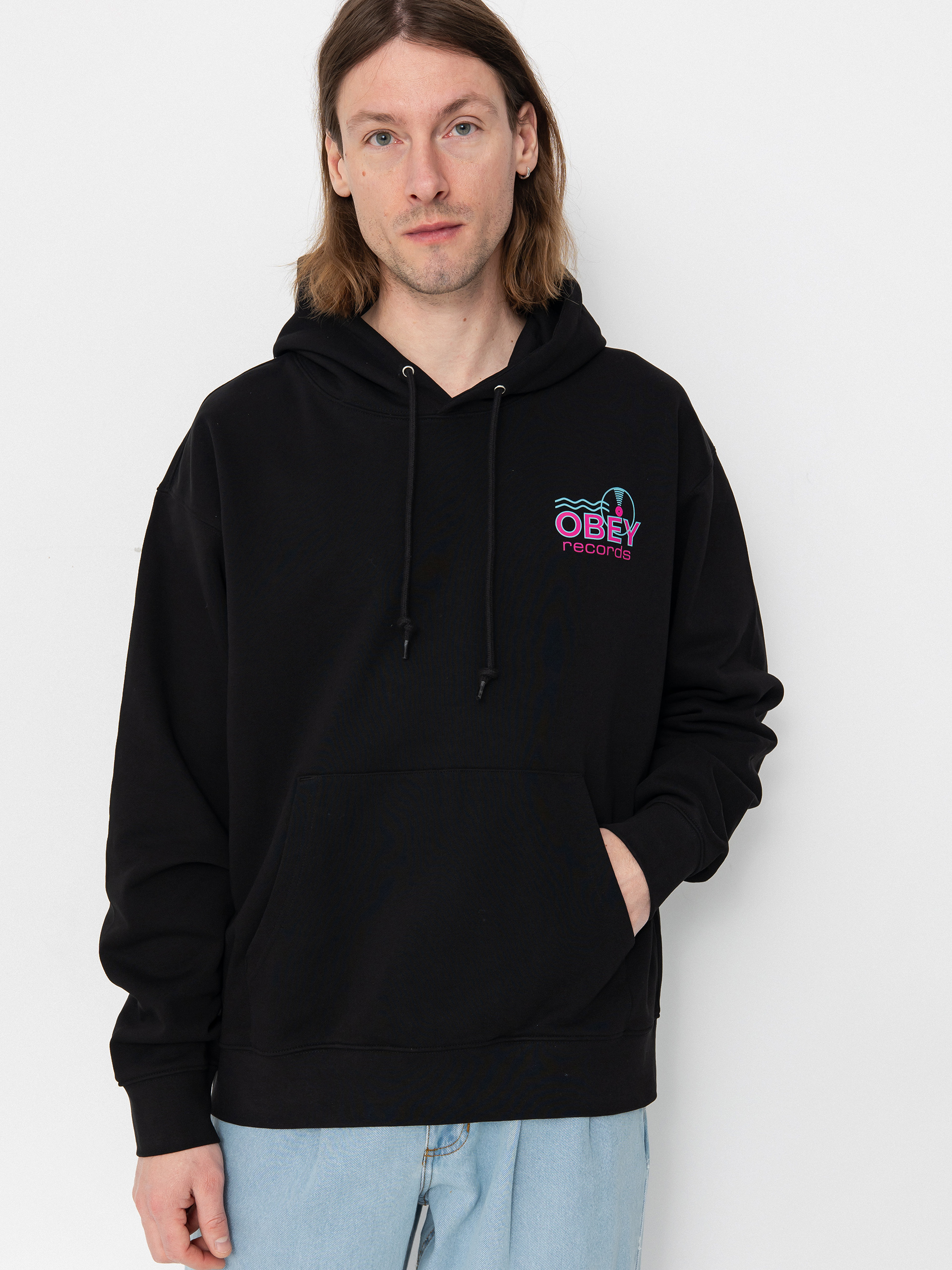 Bluza OBEY Records Sound Waves (black)