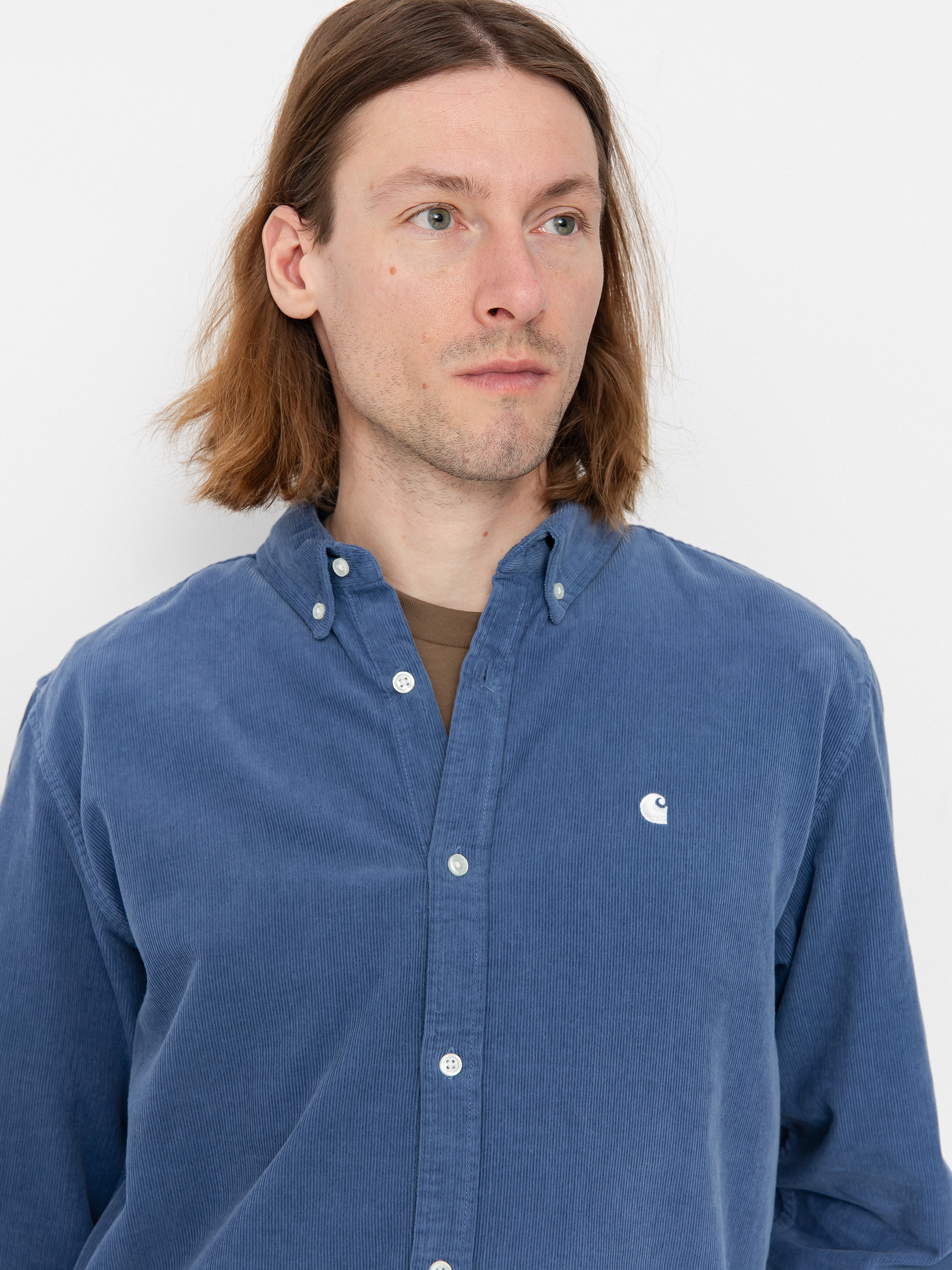 Koszula Carhartt WIP Madison Fine Cord (blue iris/wax)