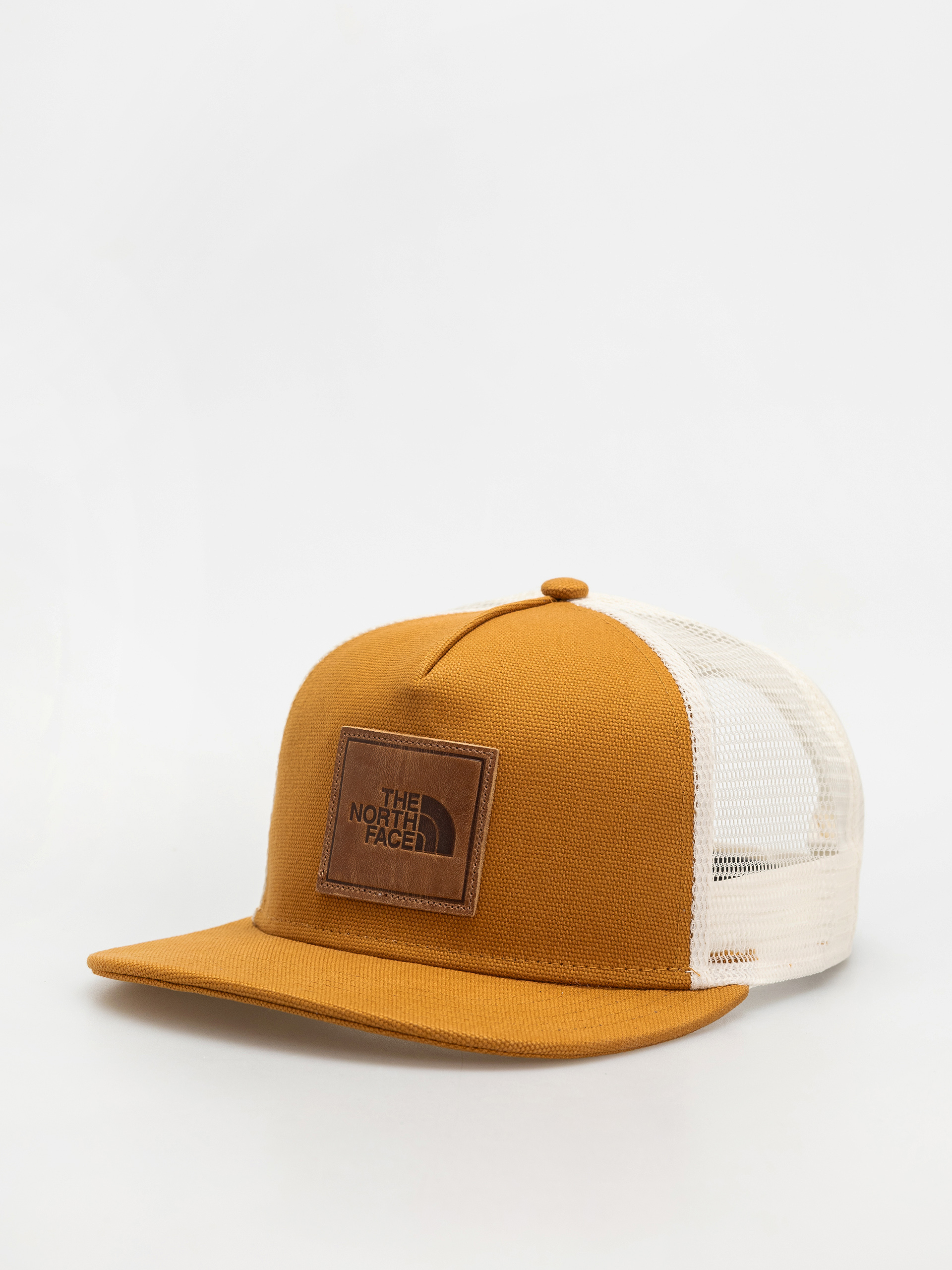 Czapka z daszkiem The North Face Half Dome Trucker (timber tan/leather patch)