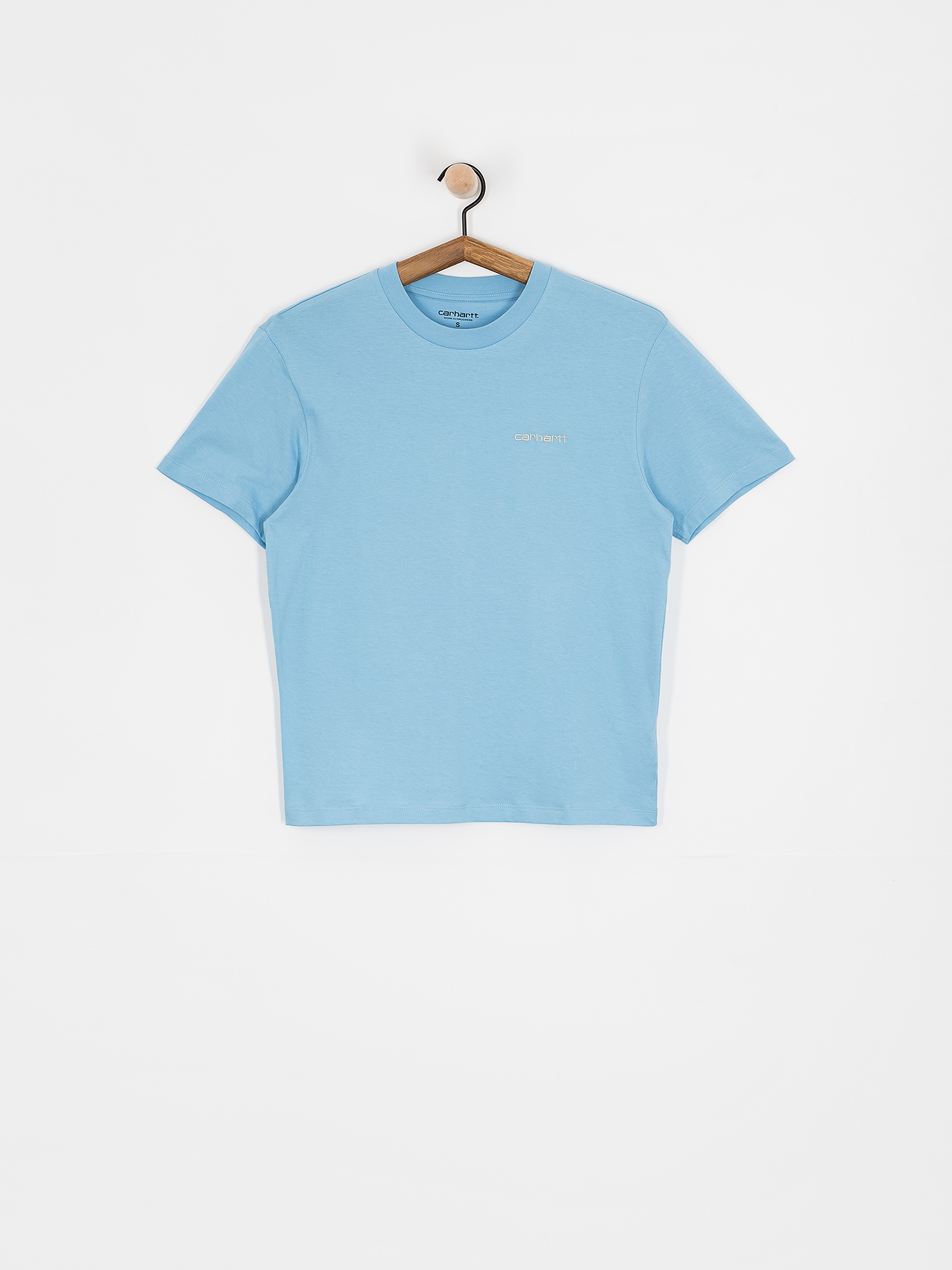 T-shirt Carhartt WIP Script Embroidery Wmn (bluebird/fleur de sel)