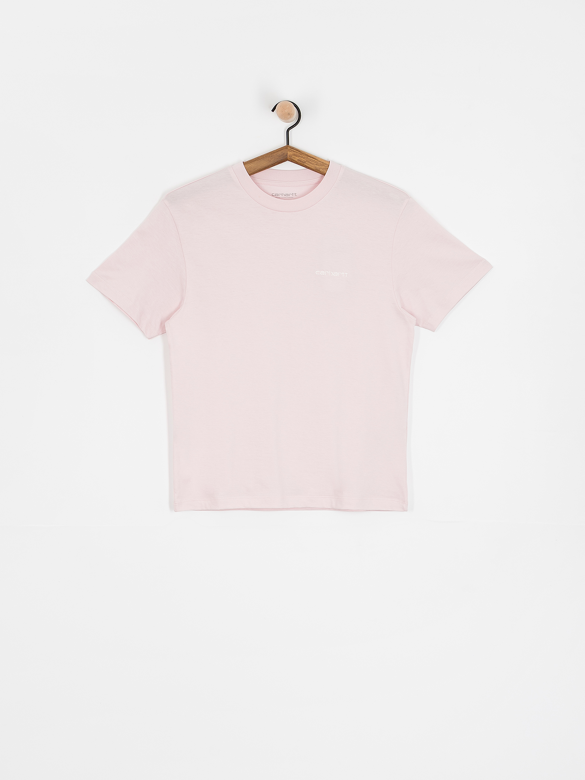 T-shirt Carhartt WIP Script Embroidery Wmn (air pink/wax)