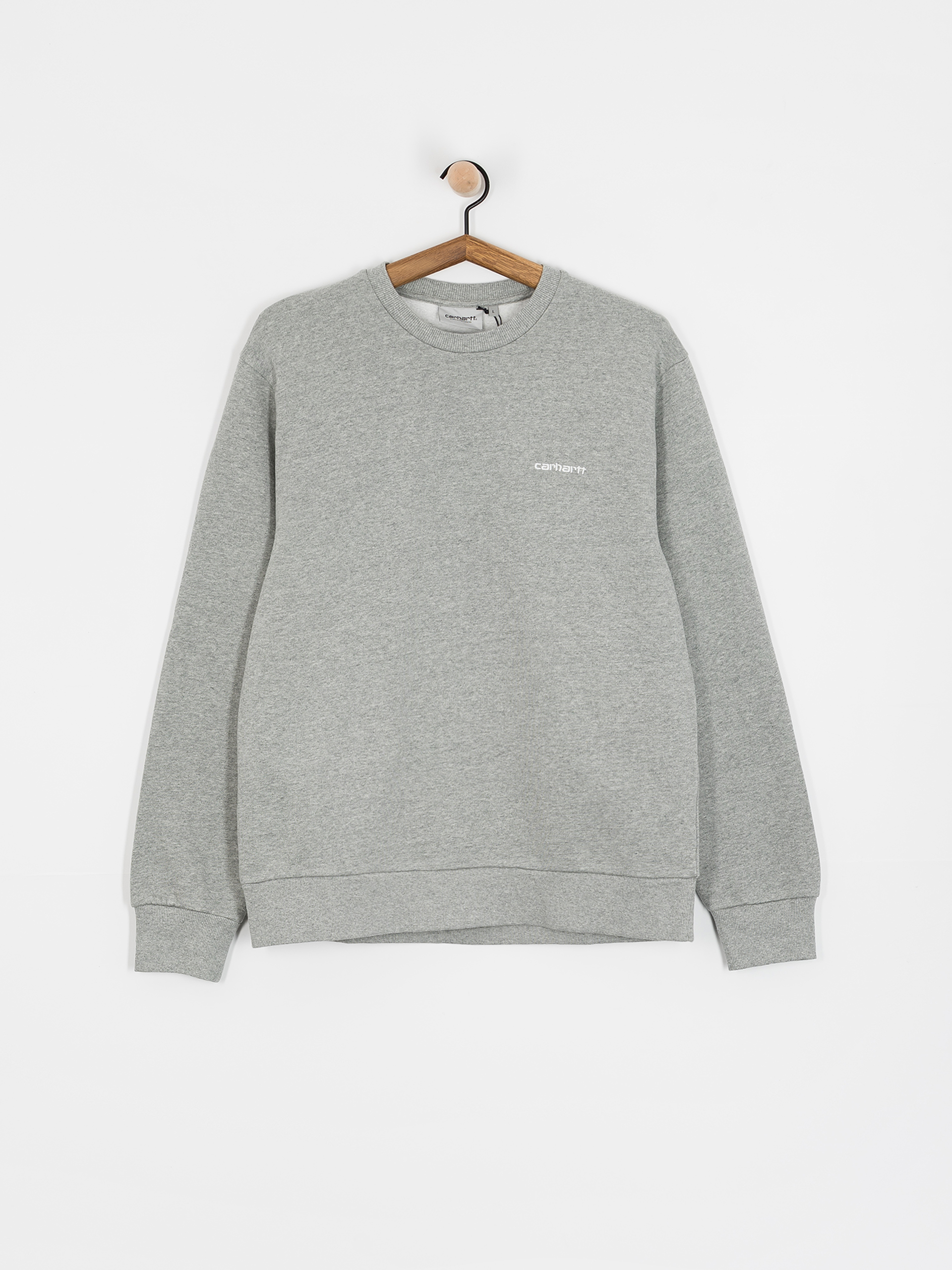 Bluza Carhartt WIP Script Embroidery (grey heather/white)