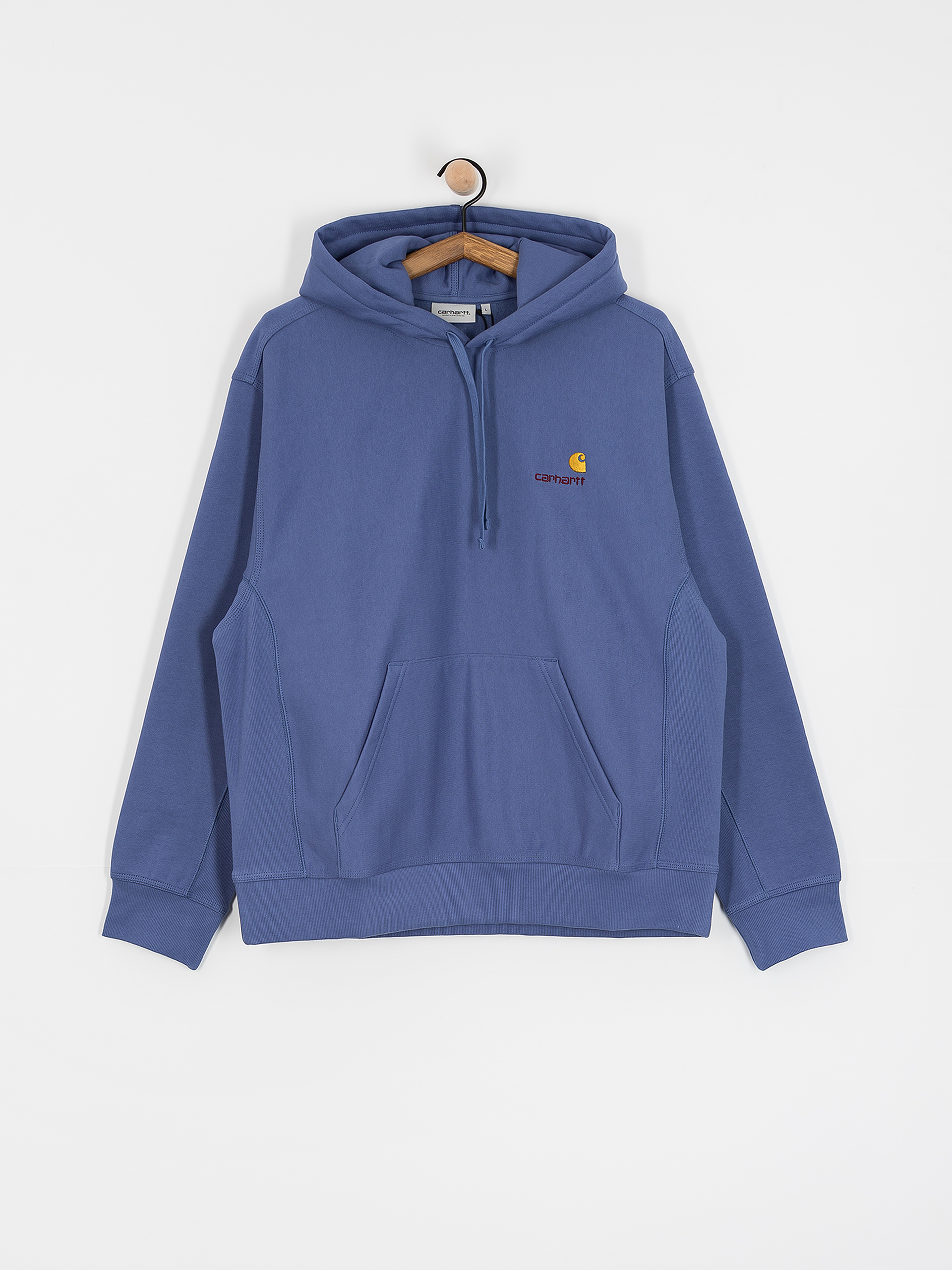 Bluza z kapturem Carhartt WIP American Script HD (blue iris)