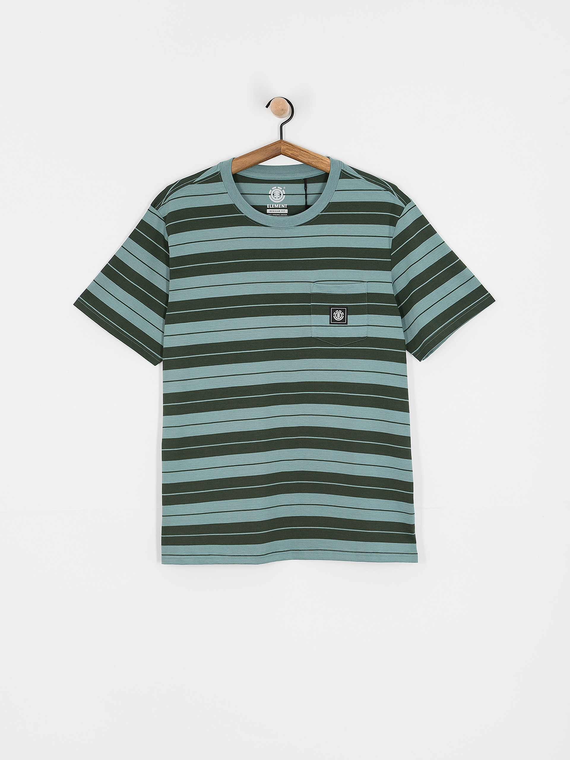 T-shirt Element Basic Pocket Label (treillis/jungle green)