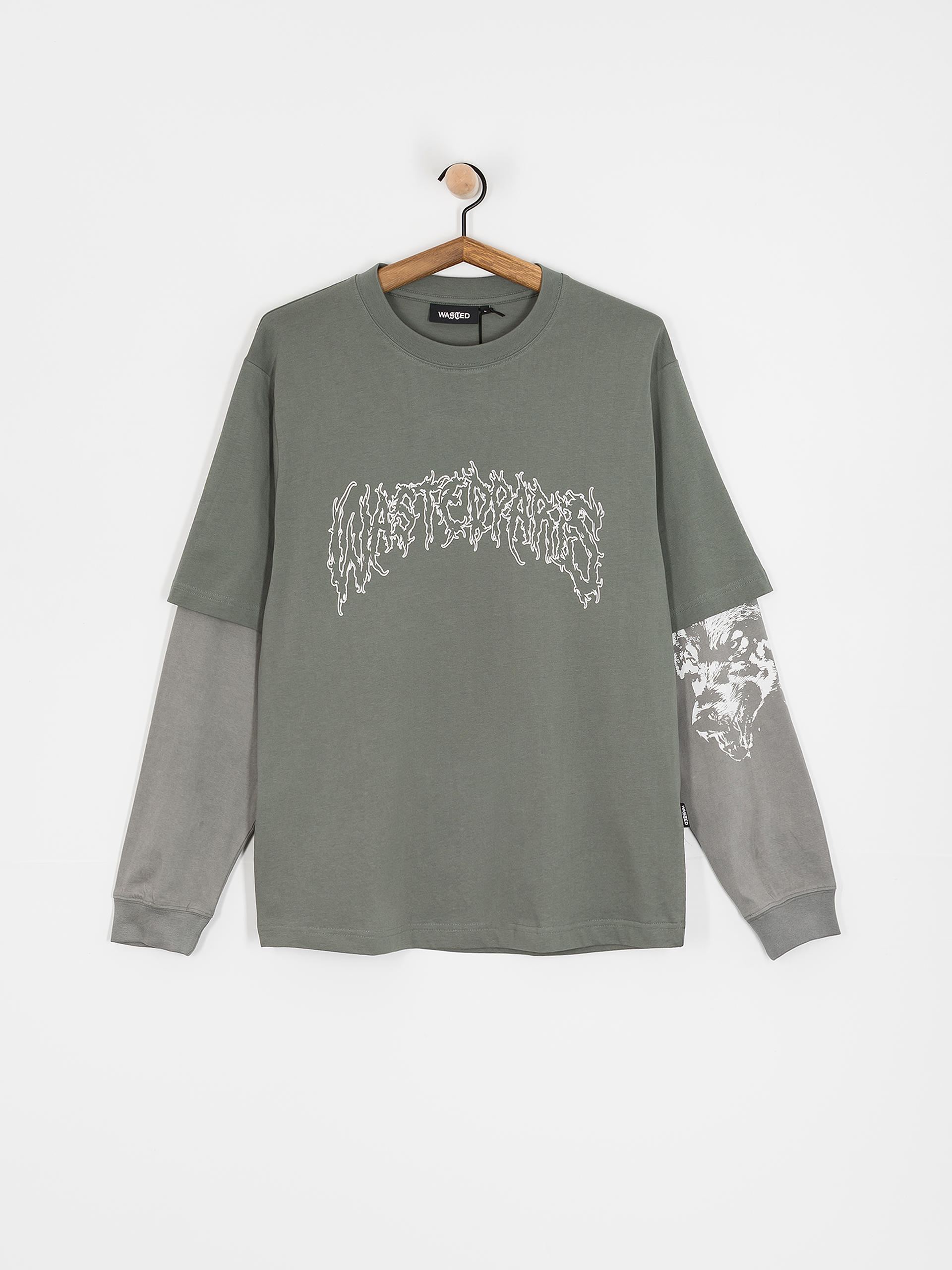 Longsleeve Wasted Paris Varg T Age (loden green/faded loden green)