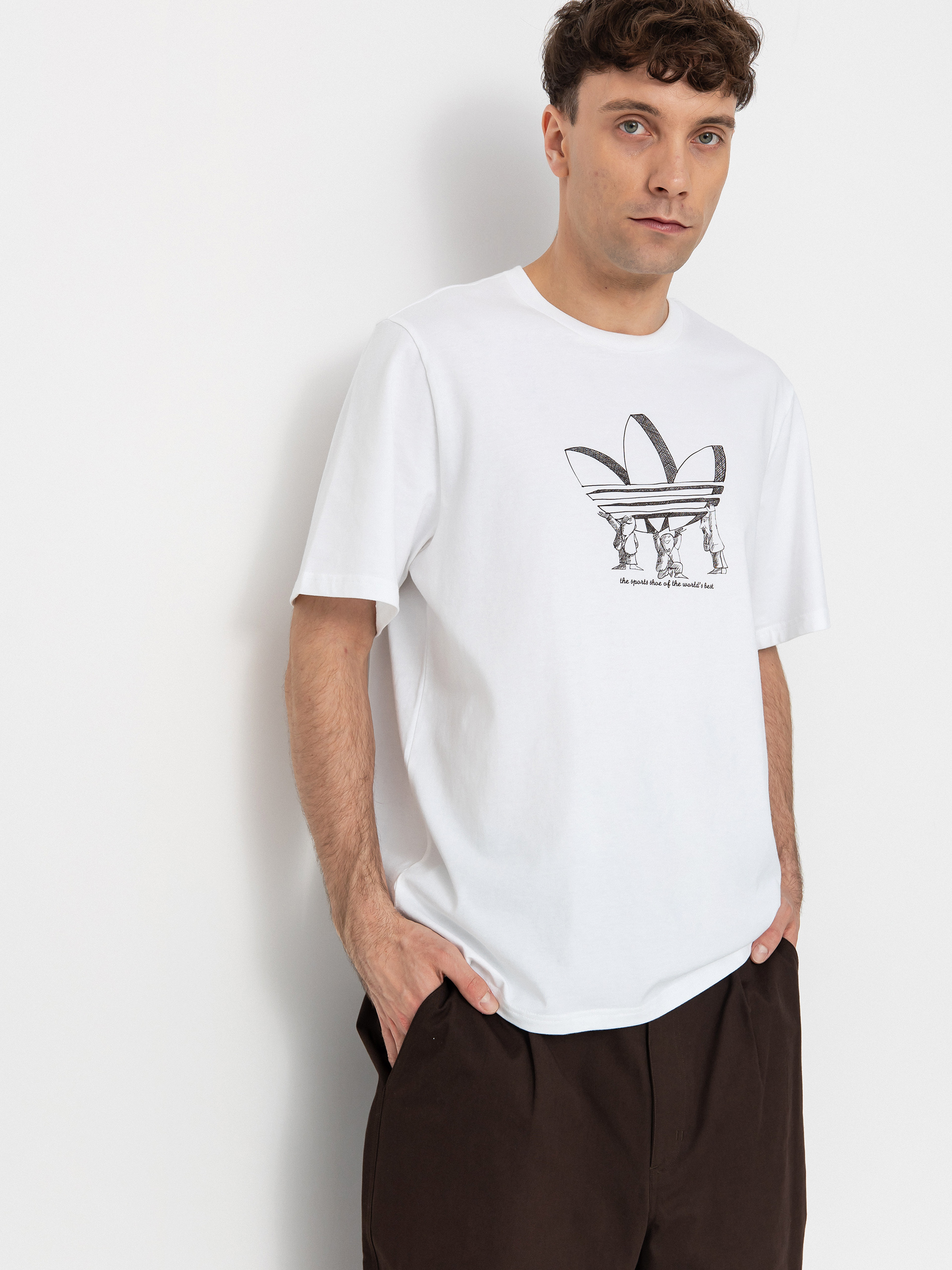 T-shirt adidas Tref Lift (white/dbrown)