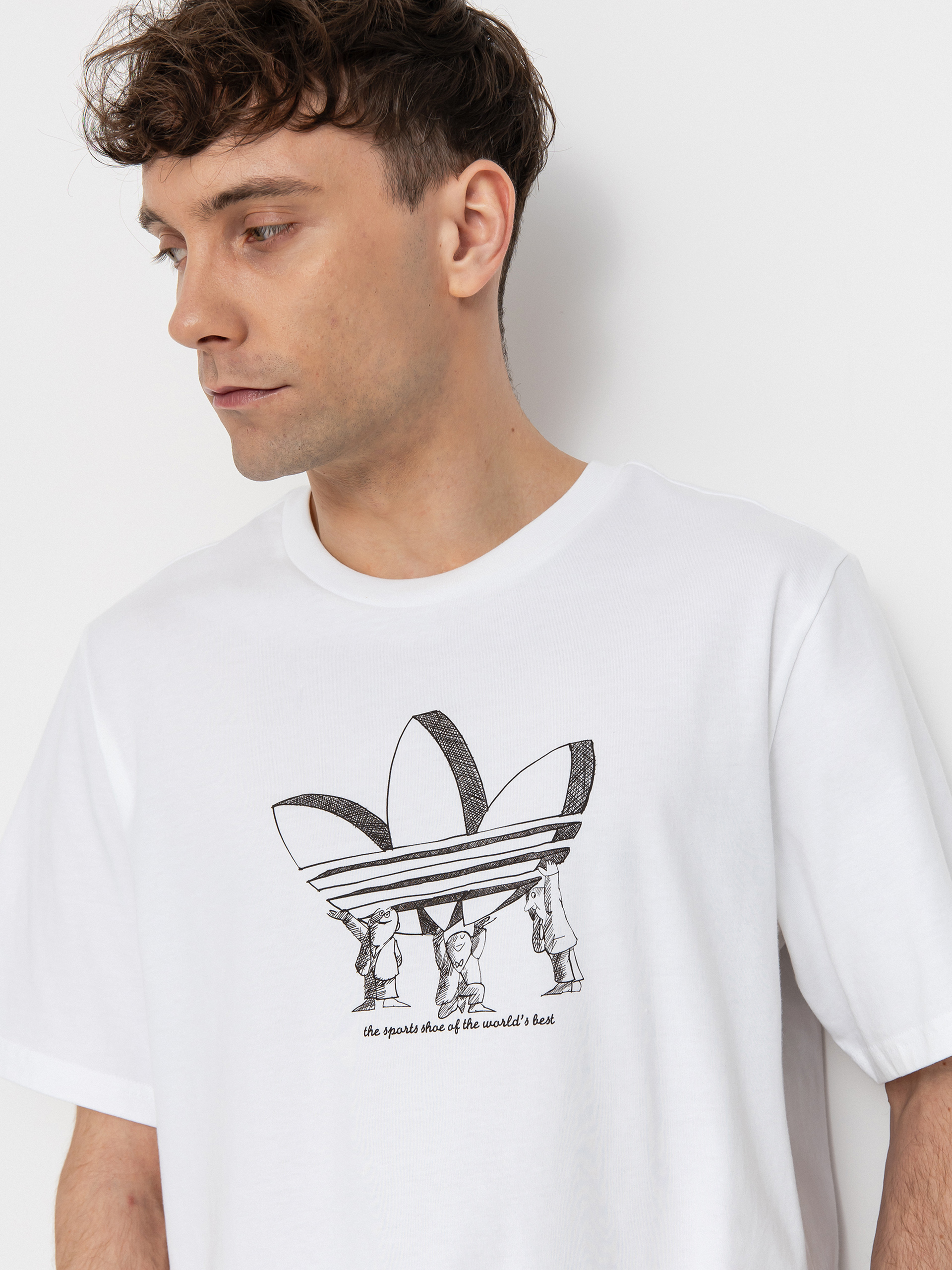 T-shirt adidas Tref Lift (white/dbrown)