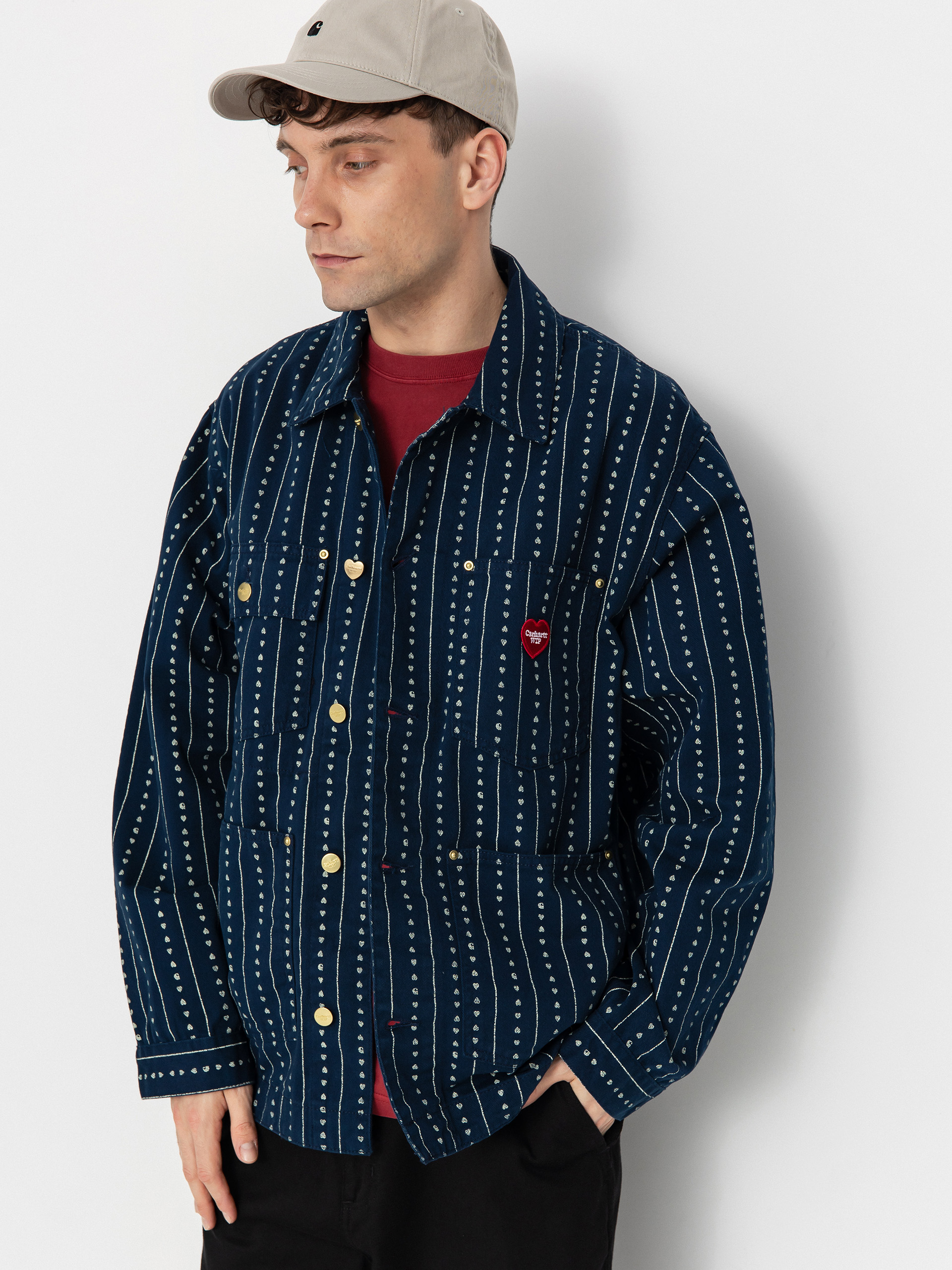 Kurtka Carhartt WIP Drewe Chore Coat (heart c pinstripe/ink/natural)