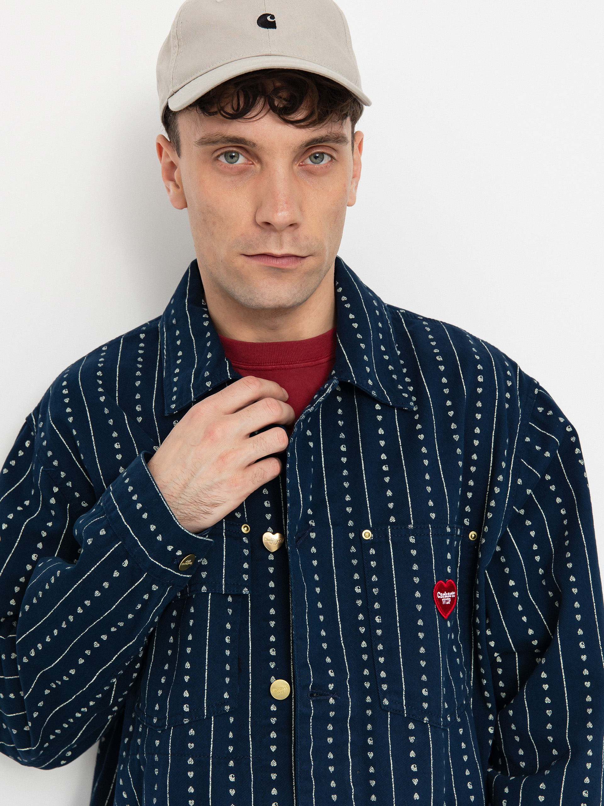 Kurtka Carhartt WIP Drewe Chore Coat (heart c pinstripe/ink/natural)