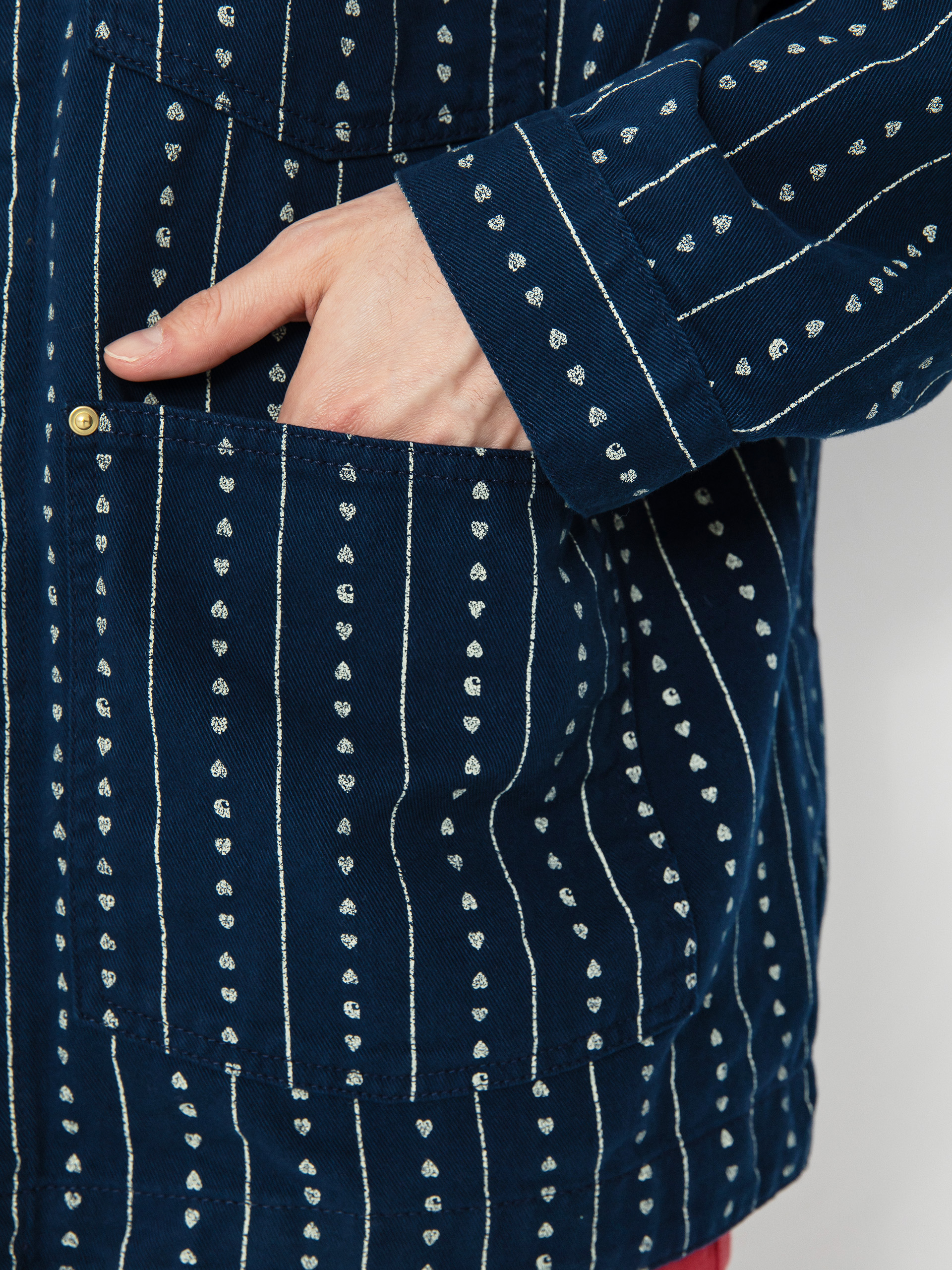 Kurtka Carhartt WIP Drewe Chore Coat (heart c pinstripe/ink/natural)