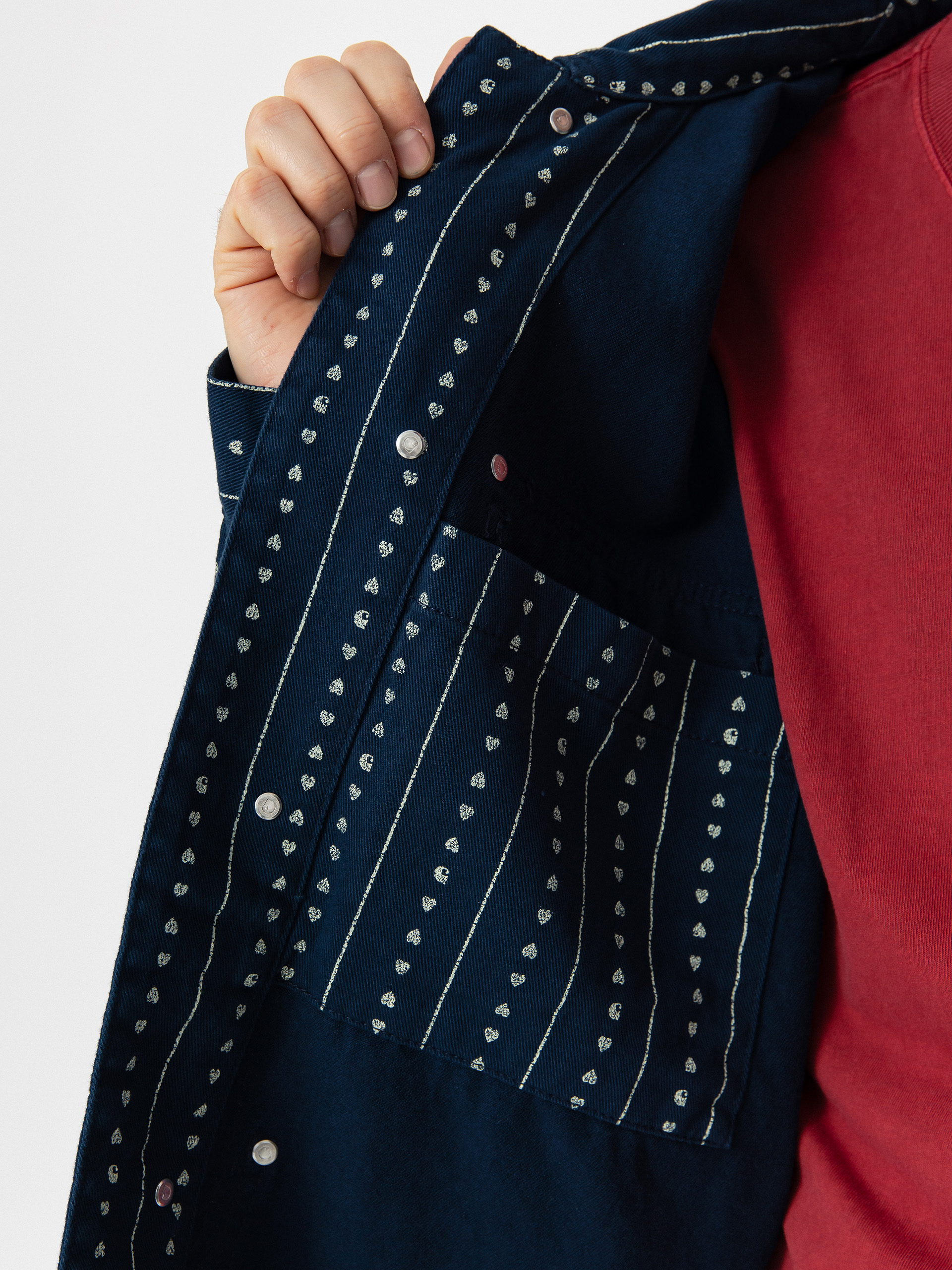 Kurtka Carhartt WIP Drewe Chore Coat (heart c pinstripe/ink/natural)