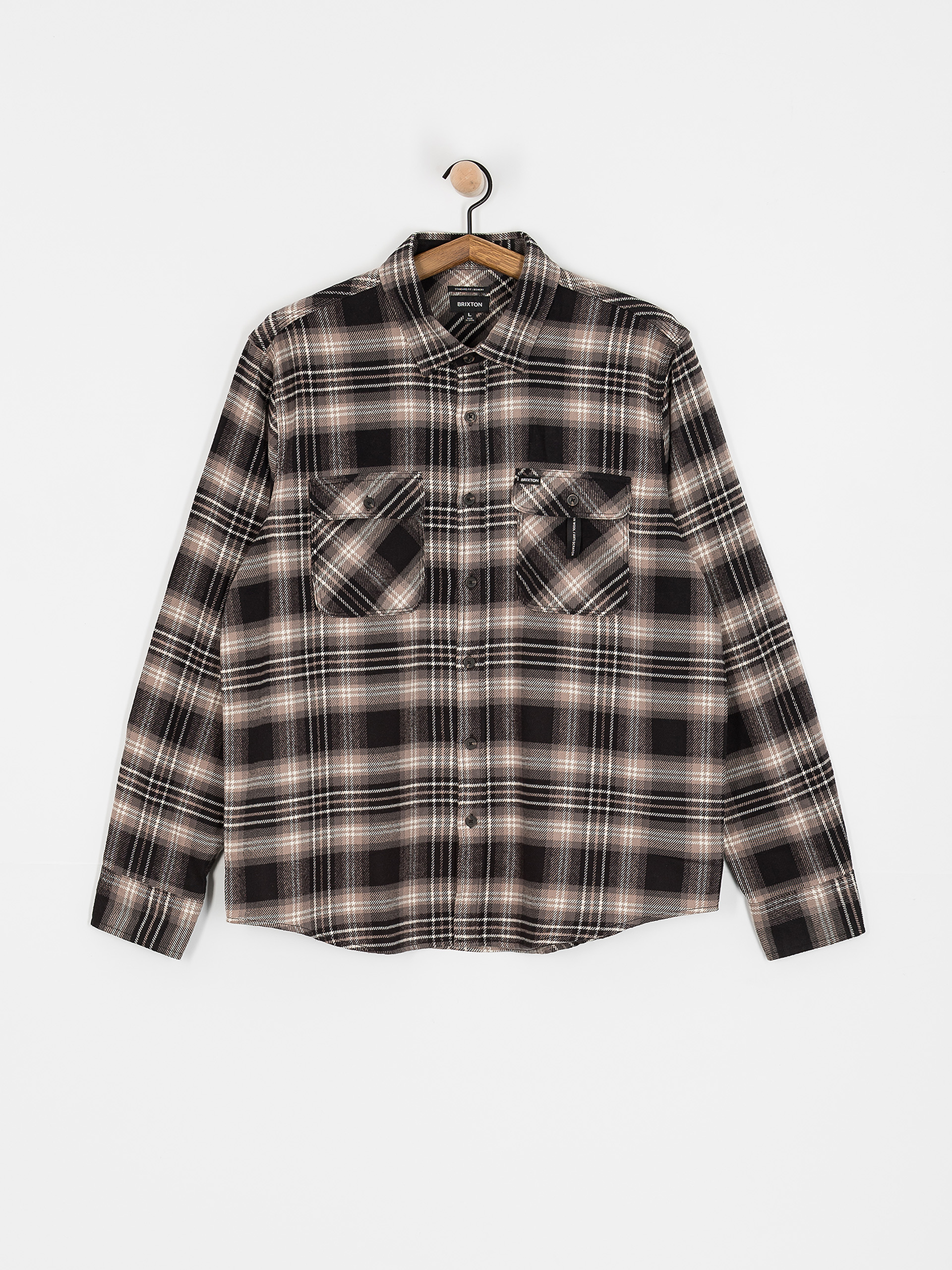 Koszula Brixton Bowery Flannel (black/charcoal/beige)