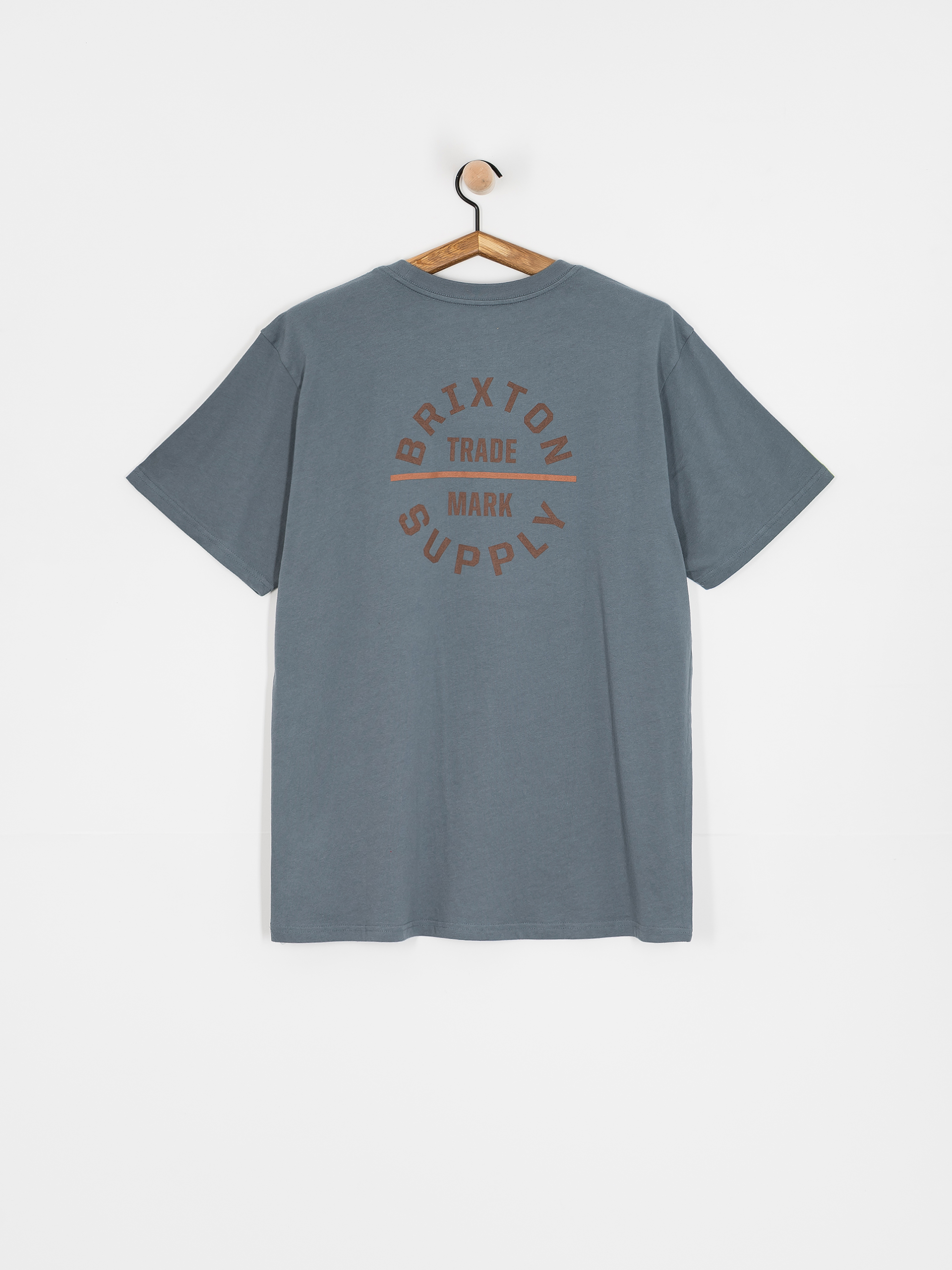 T-shirt Brixton Oath V Stt (basalt/dark brown/rust)