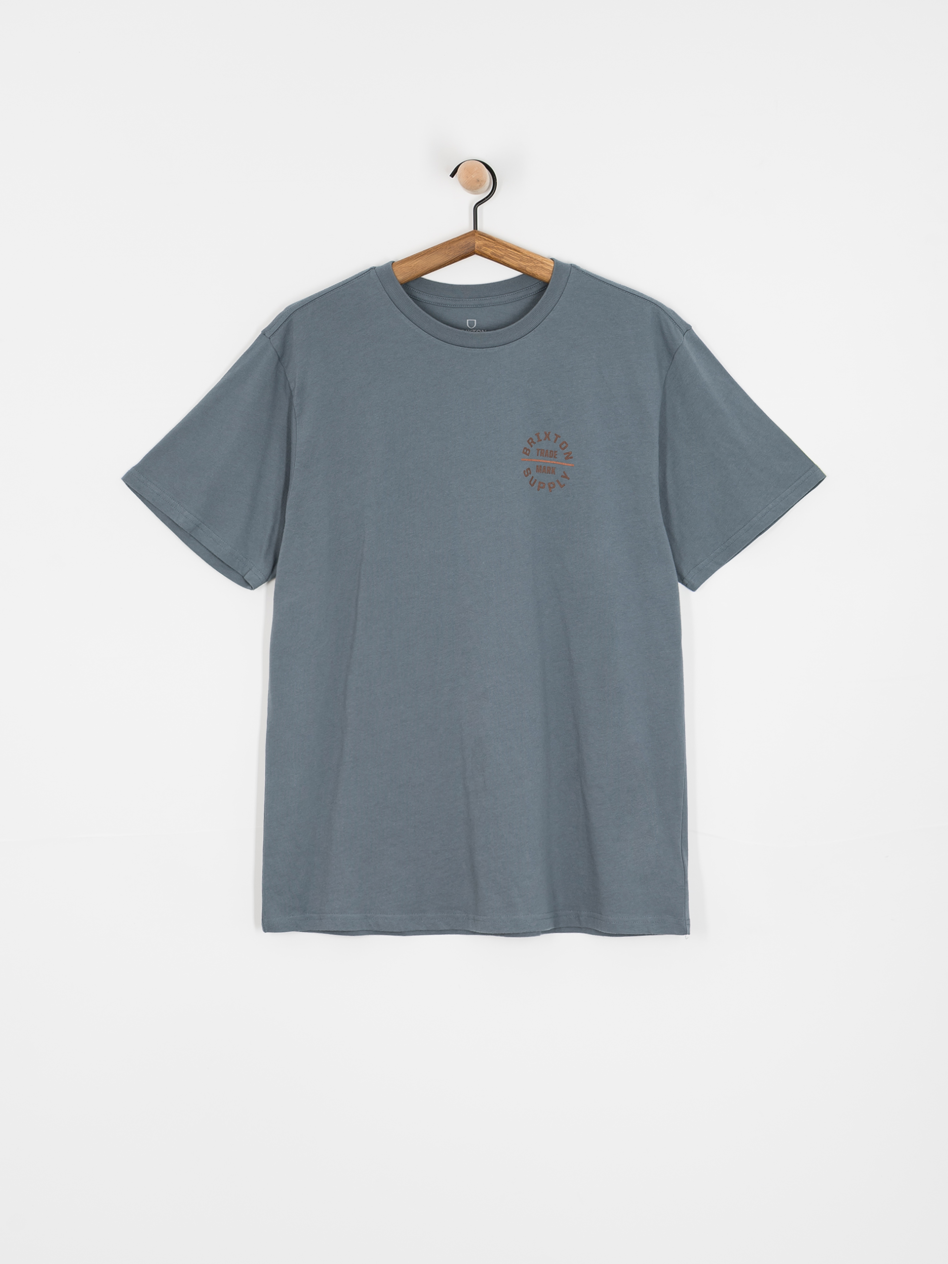 T-shirt Brixton Oath V Stt (basalt/dark brown/rust)
