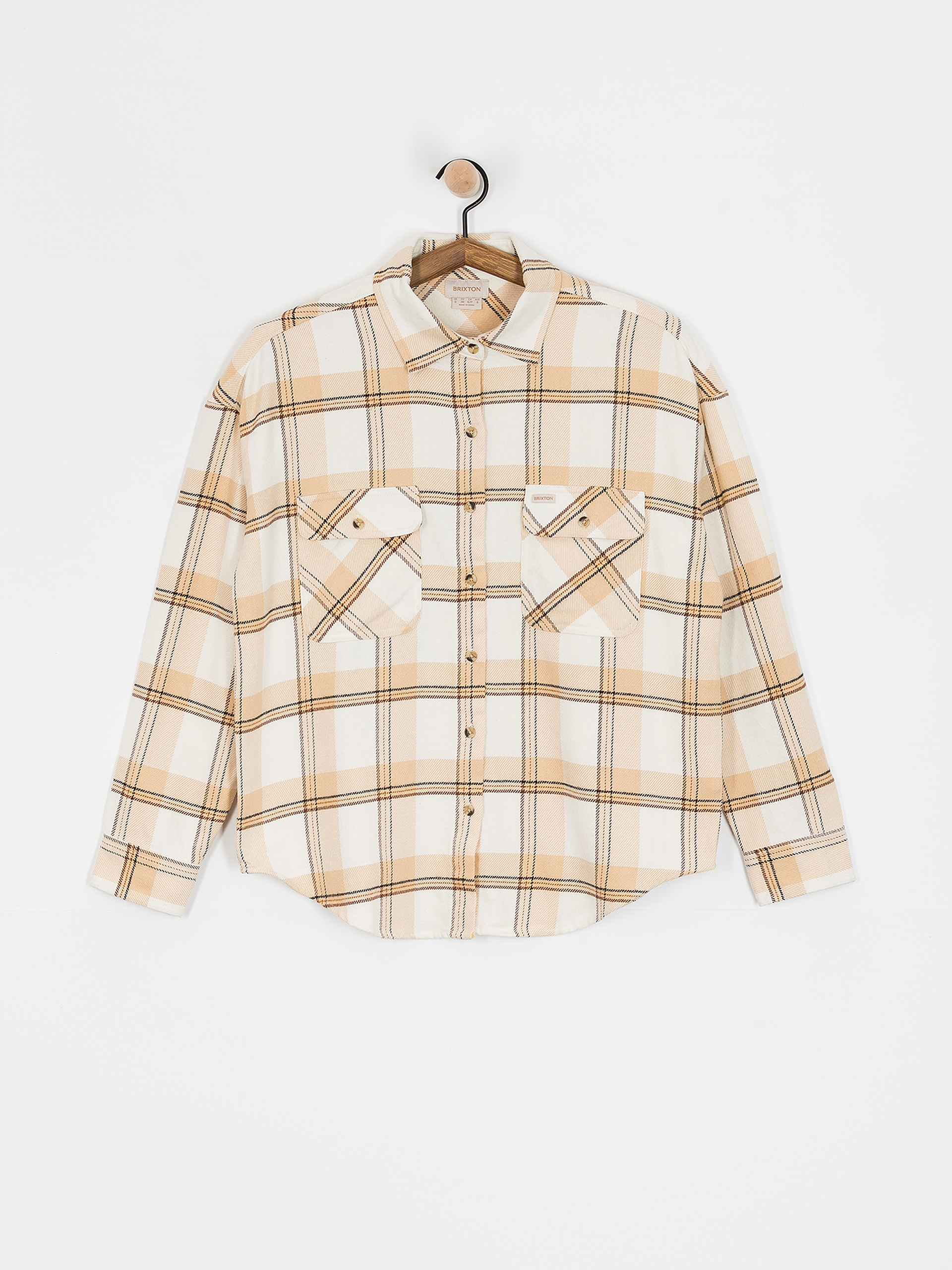 Koszula Brixton Bowery Classic Flannel Wmn (off white/semolina/washed copp)