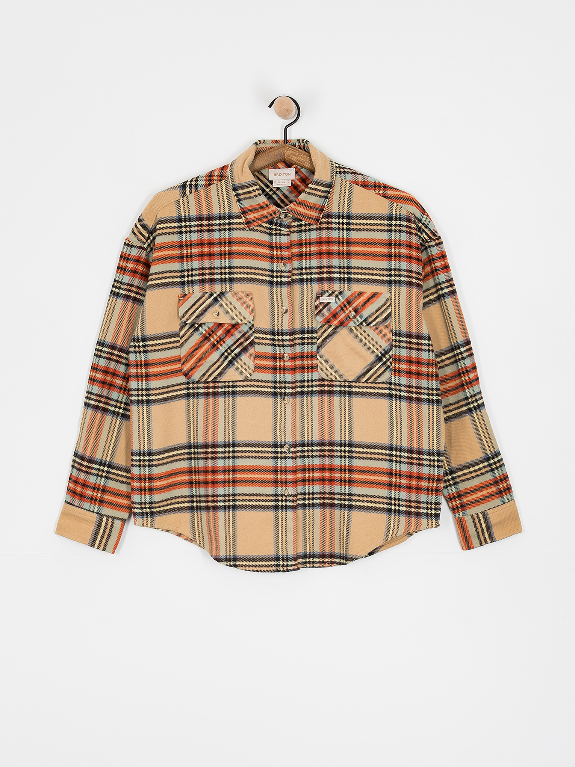 Koszula Brixton Bowery Classic Flannel Wmn (sand/burnt brick/black plaid)